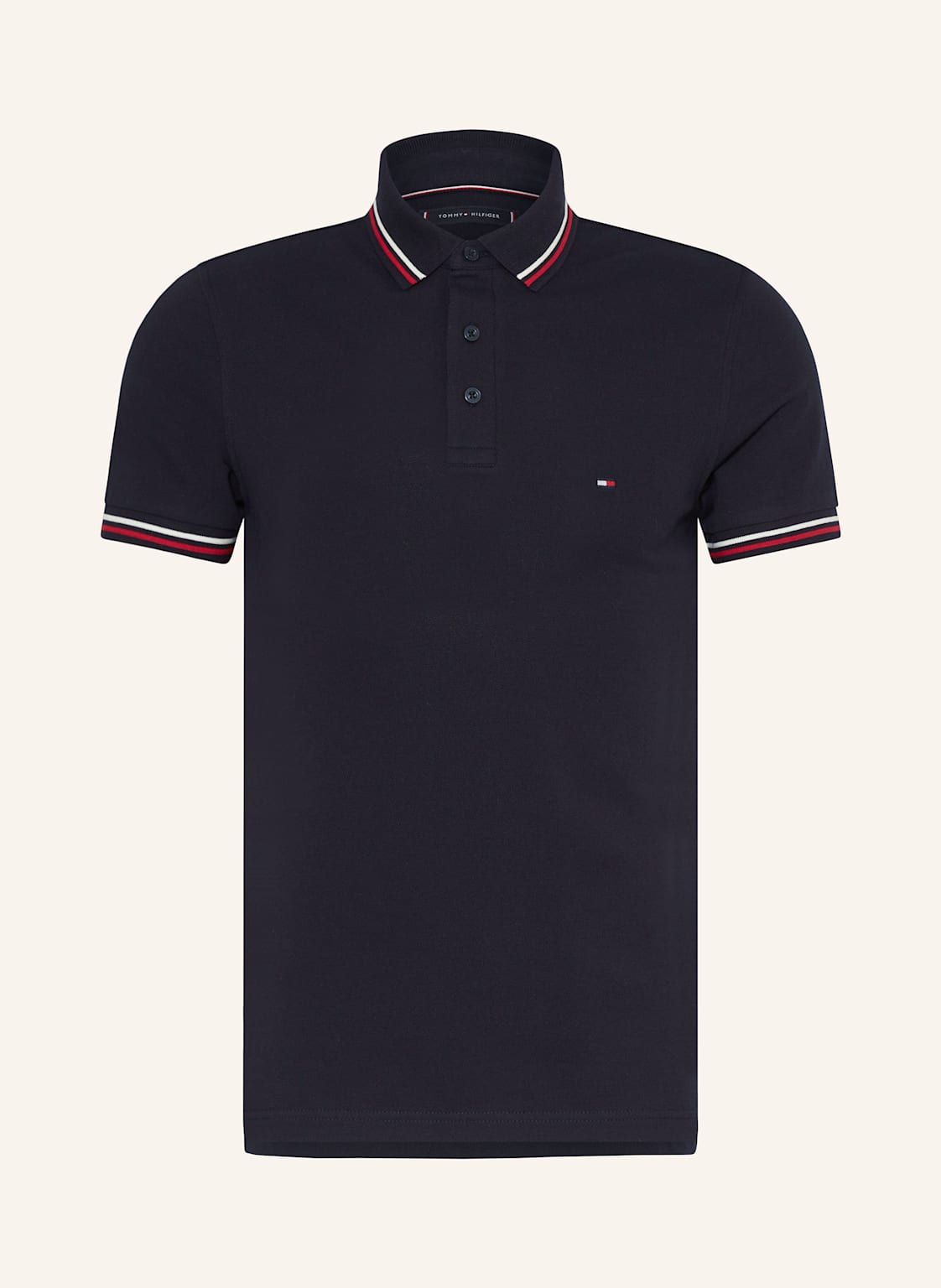 Tommy Hilfiger Pique-Poloshirt Tipped Slim Fit blau von Tommy Hilfiger