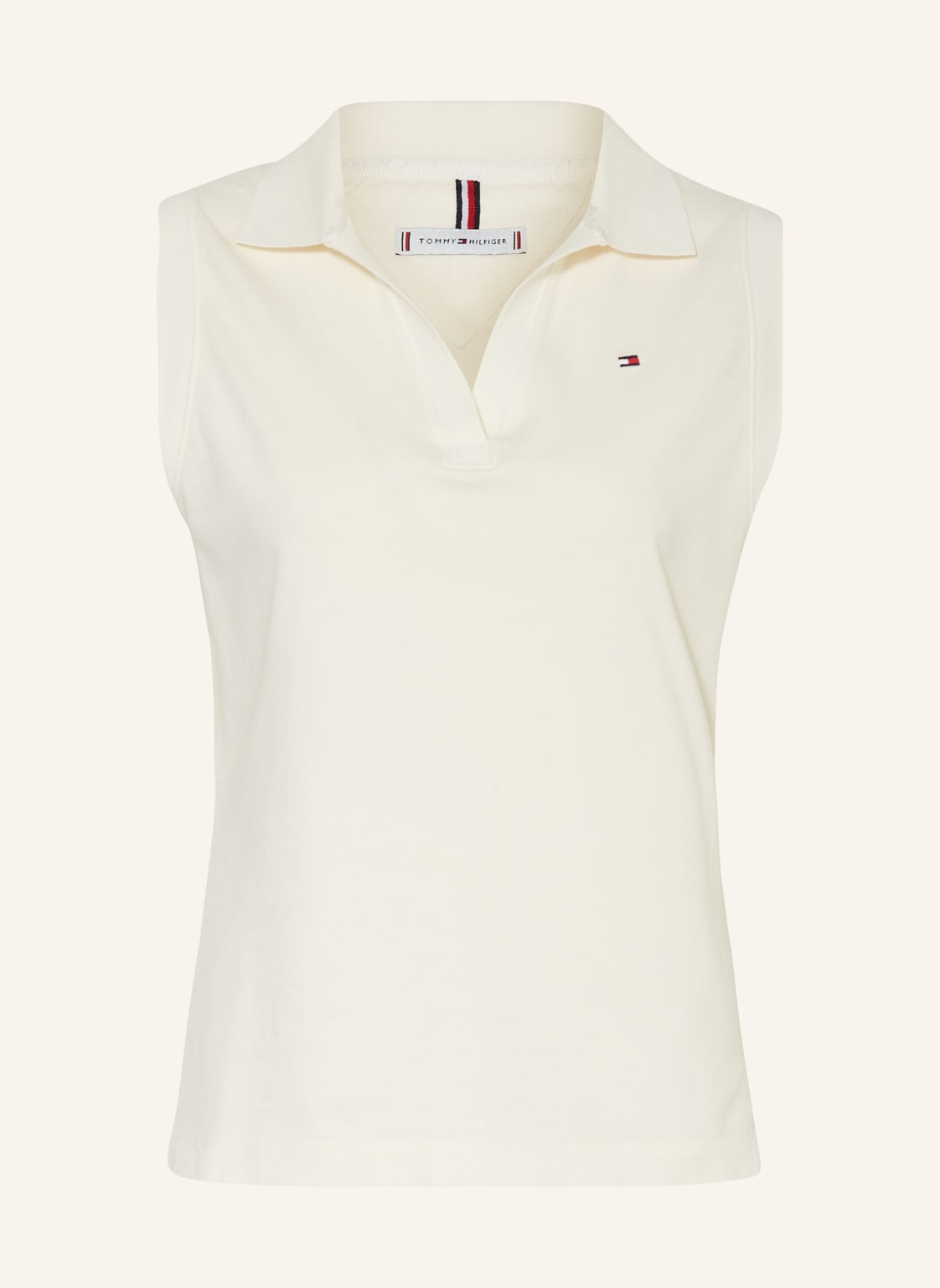 Tommy Hilfiger Piqué-Top beige von Tommy Hilfiger