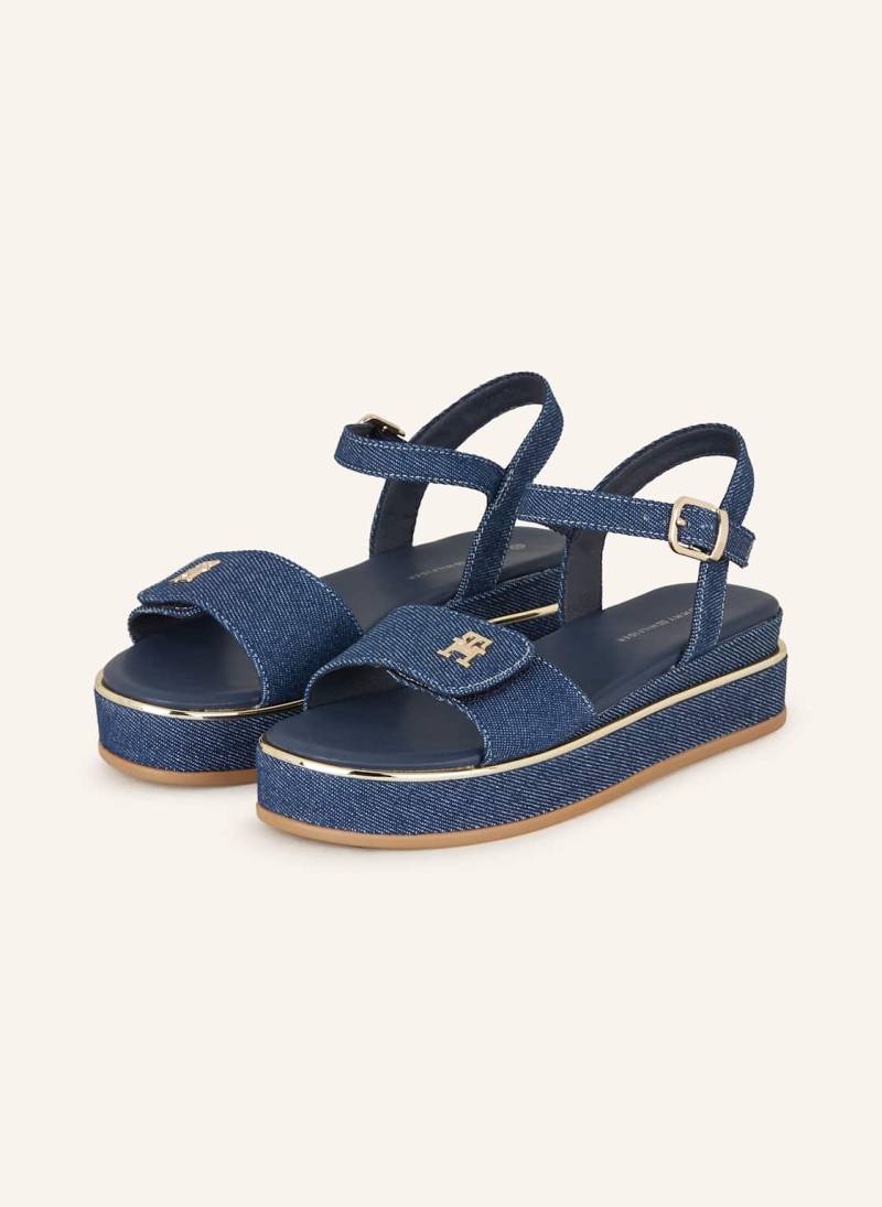 Tommy Hilfiger Plateau-Sandalen blau von Tommy Hilfiger