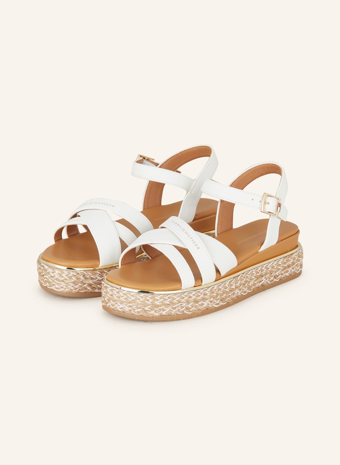 Tommy Hilfiger Plateau-Sandalen weiss von Tommy Hilfiger