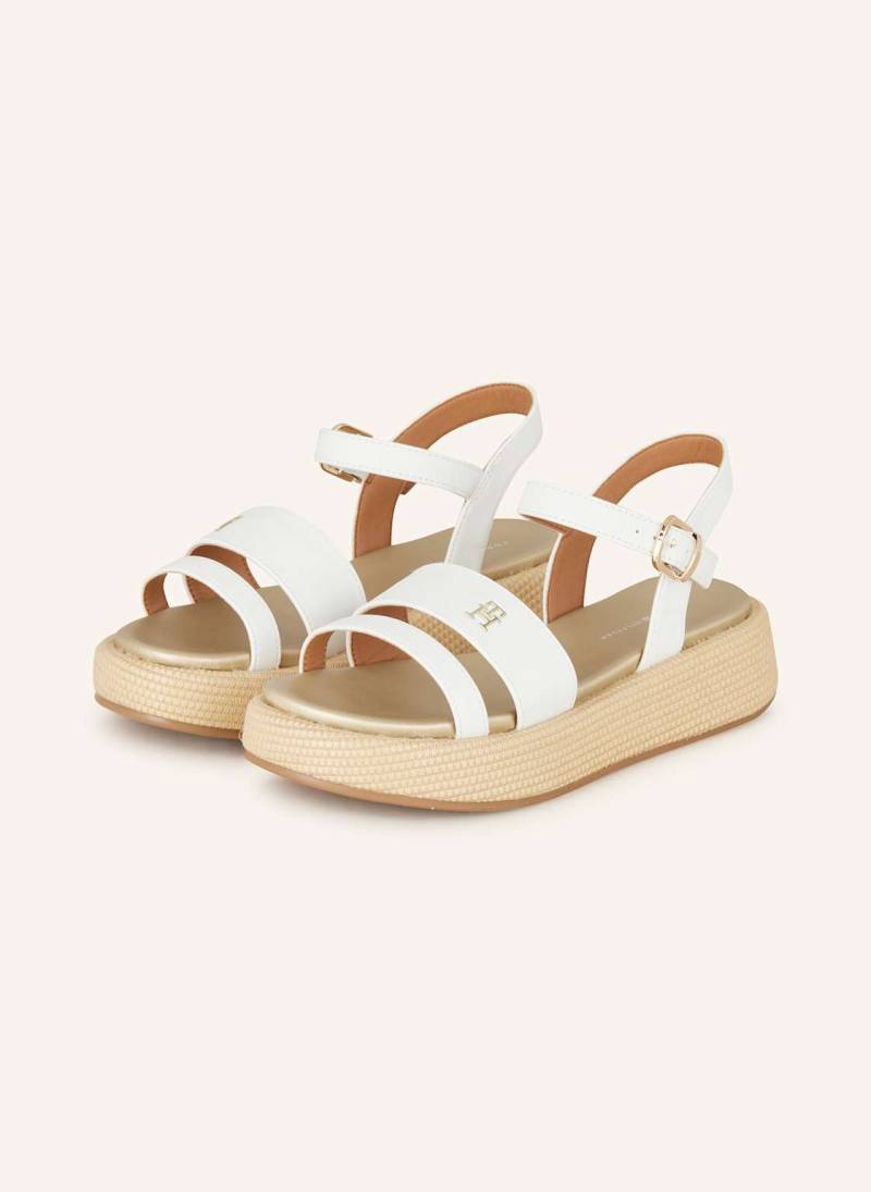 Tommy Hilfiger Plateau-Sandalen weiss von Tommy Hilfiger