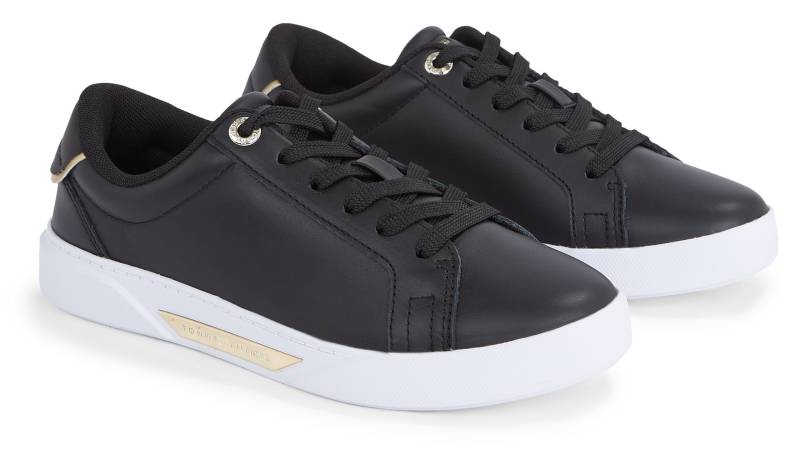 Tommy Hilfiger Plateausneaker »CHIC HW COURT SNEAKER«, mit goldfarbenen Details, Freizeitschuh, Halbschuh, Schnürschuh von Tommy Hilfiger