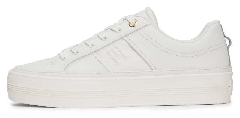 Tommy Hilfiger Plateausneaker »ESSENTIAL VULC SNEAKER MONOGRAM«, Freizeitschuh, Halbschuh, Schnürschuh mit Monogramm von Tommy Hilfiger