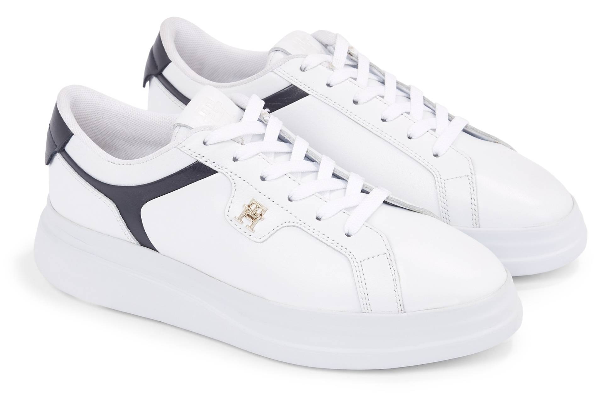 Tommy Hilfiger Plateausneaker »POINTY COURT SNEAKER«, in schmal zulaufender Form, Freizeitschuh, Halbschuh, Schnürschuh von Tommy Hilfiger