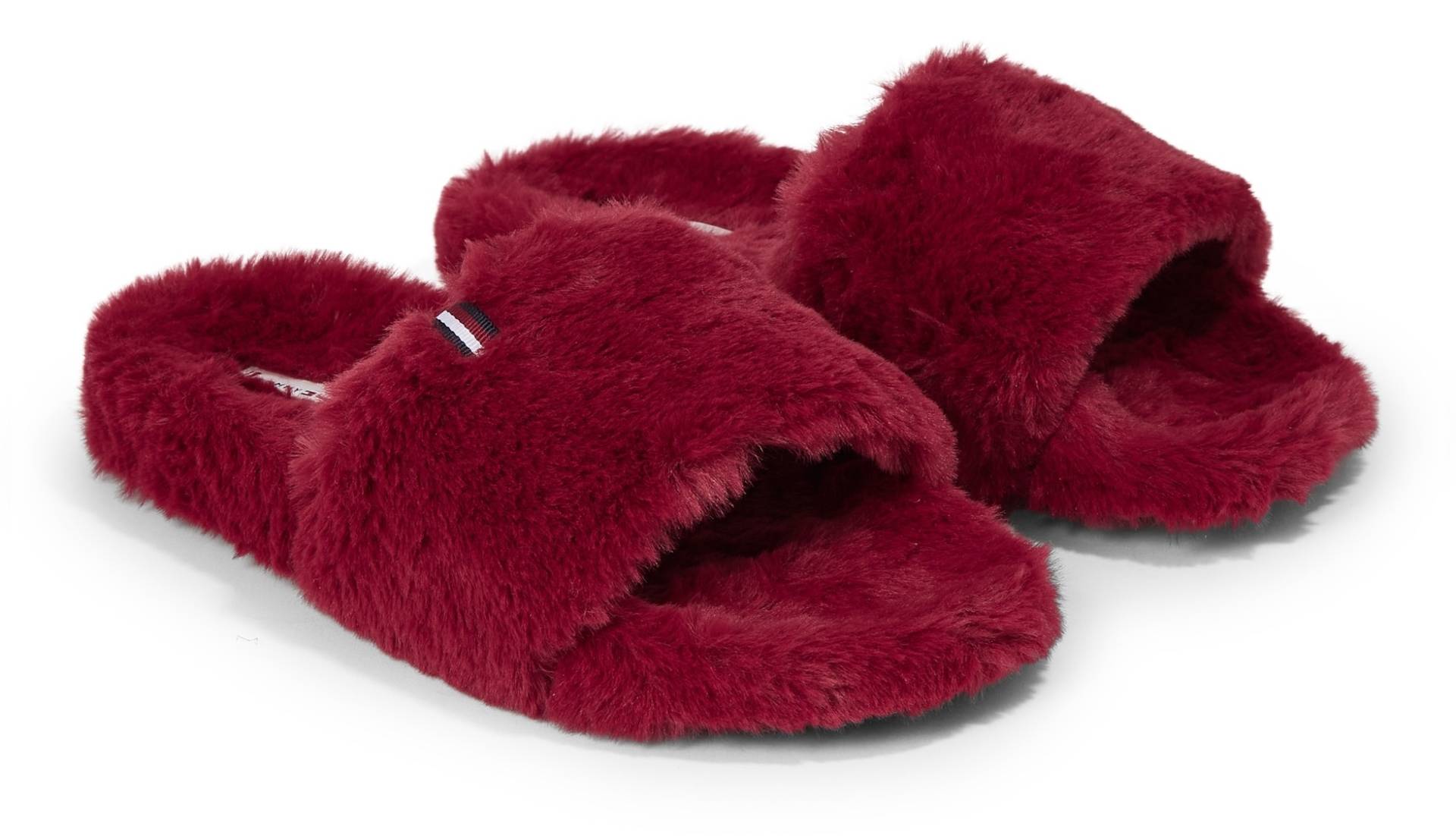 Tommy Hilfiger Plüsch Hausschuhe »FUR HOME SLIPPER SLIDE«, zum Wohlfühlen von Tommy Hilfiger