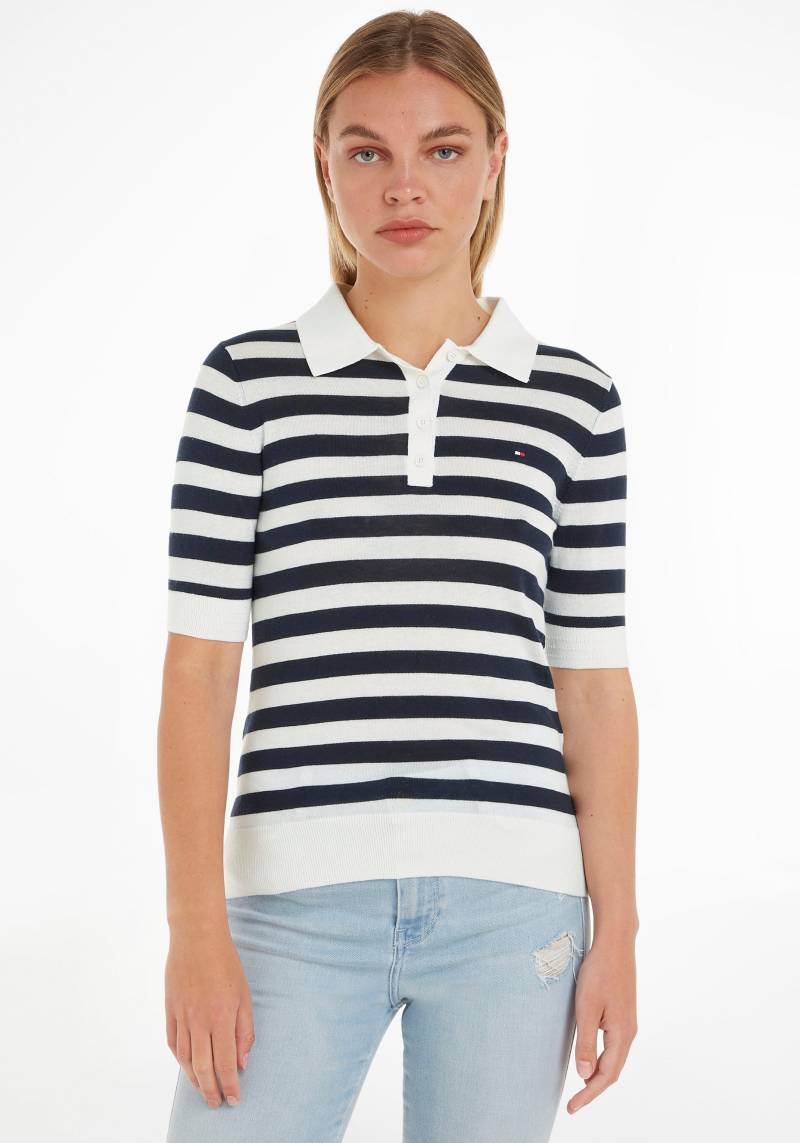 Tommy Hilfiger Polokragenpullover »BUTTON POLO SS TOP«, mit Logo auf der Brust von Tommy Hilfiger