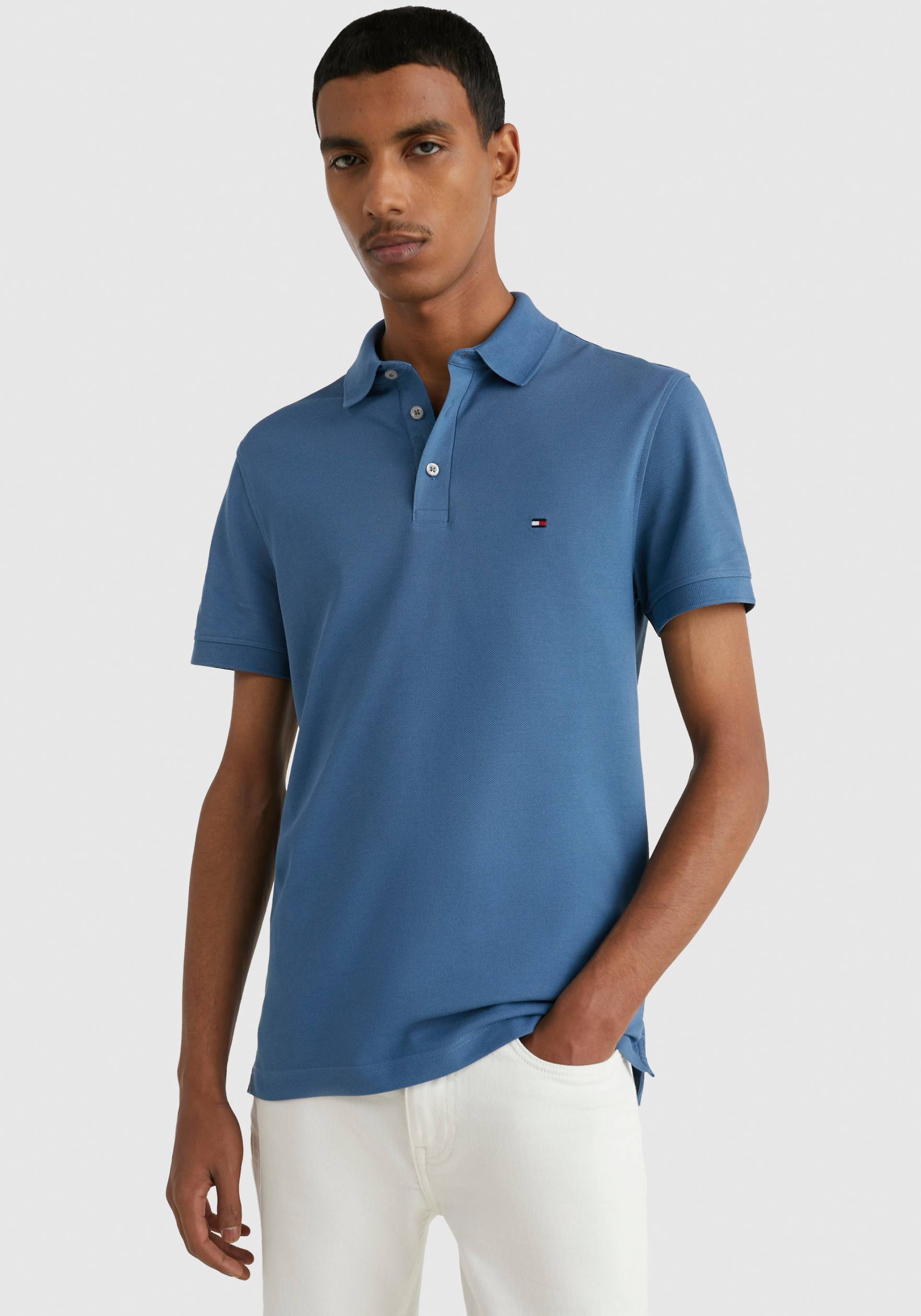 Tommy Hilfiger Poloshirt »1985 SLIM POLO«, aus leicht strukturiertem Piqué-Material von Tommy Hilfiger