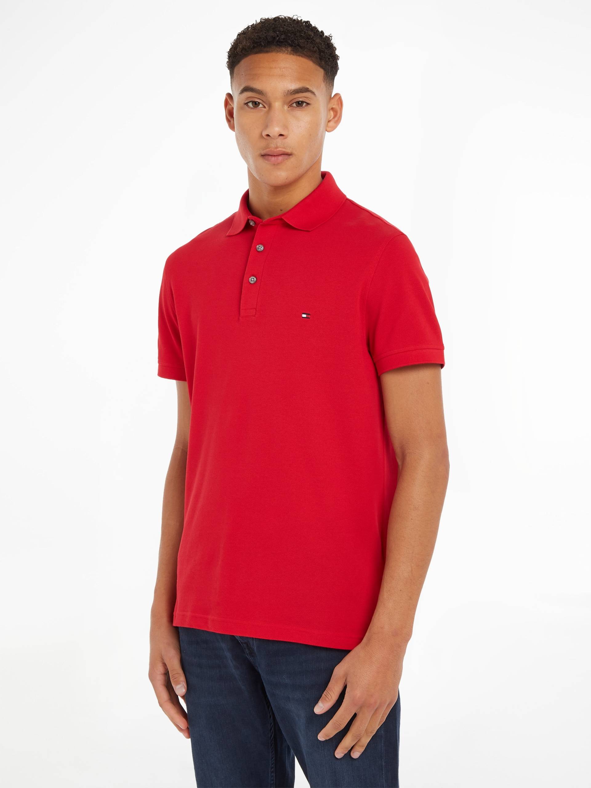 Tommy Hilfiger Poloshirt »1985 SLIM POLO«, Markenstickerei, aus Baumwoll-Piqué von Tommy Hilfiger