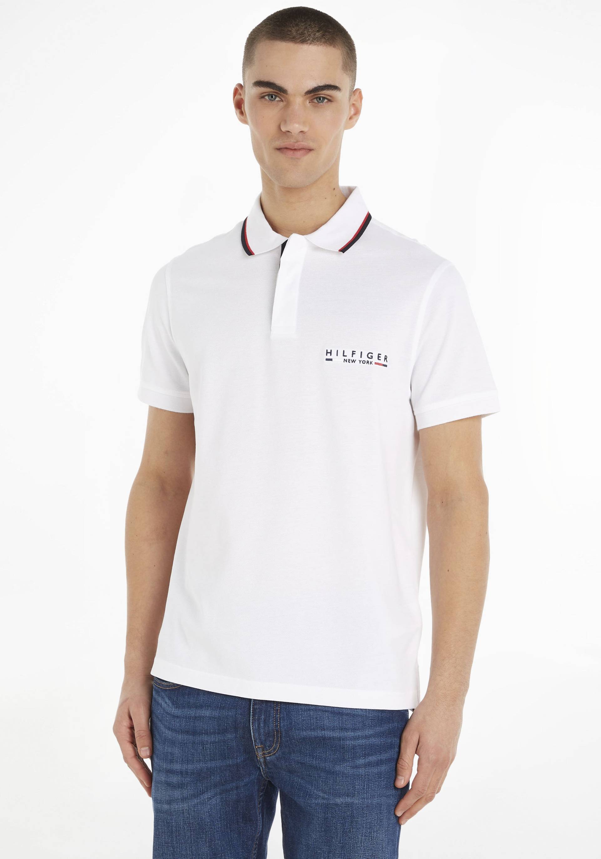 Tommy Hilfiger Poloshirt »BRAND LOVE LOGO REG POLO«, mit Logotape am Kragen von Tommy Hilfiger