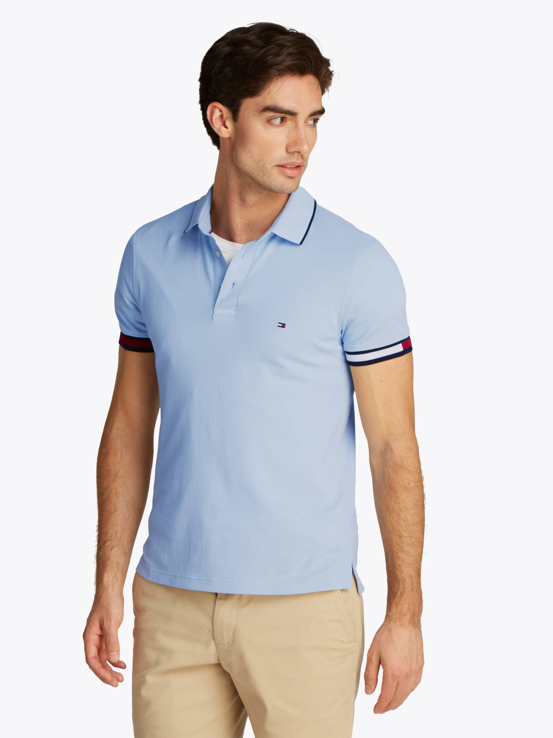 Tommy Hilfiger Poloshirt »FLAG CUFF SLIM FIT POLO« von Tommy Hilfiger