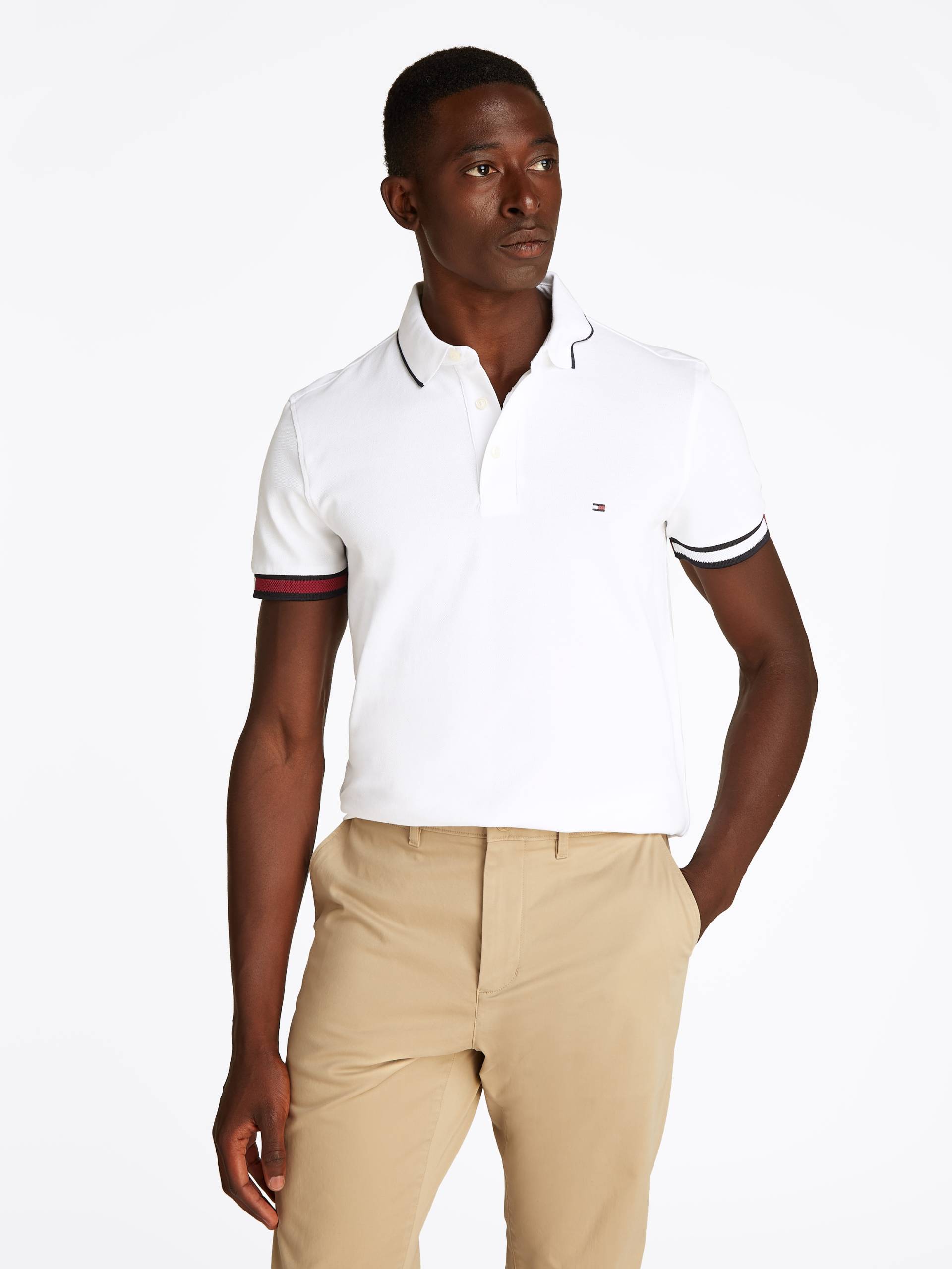 Tommy Hilfiger Poloshirt »FLAG CUFF SLIM FIT POLO« von Tommy Hilfiger