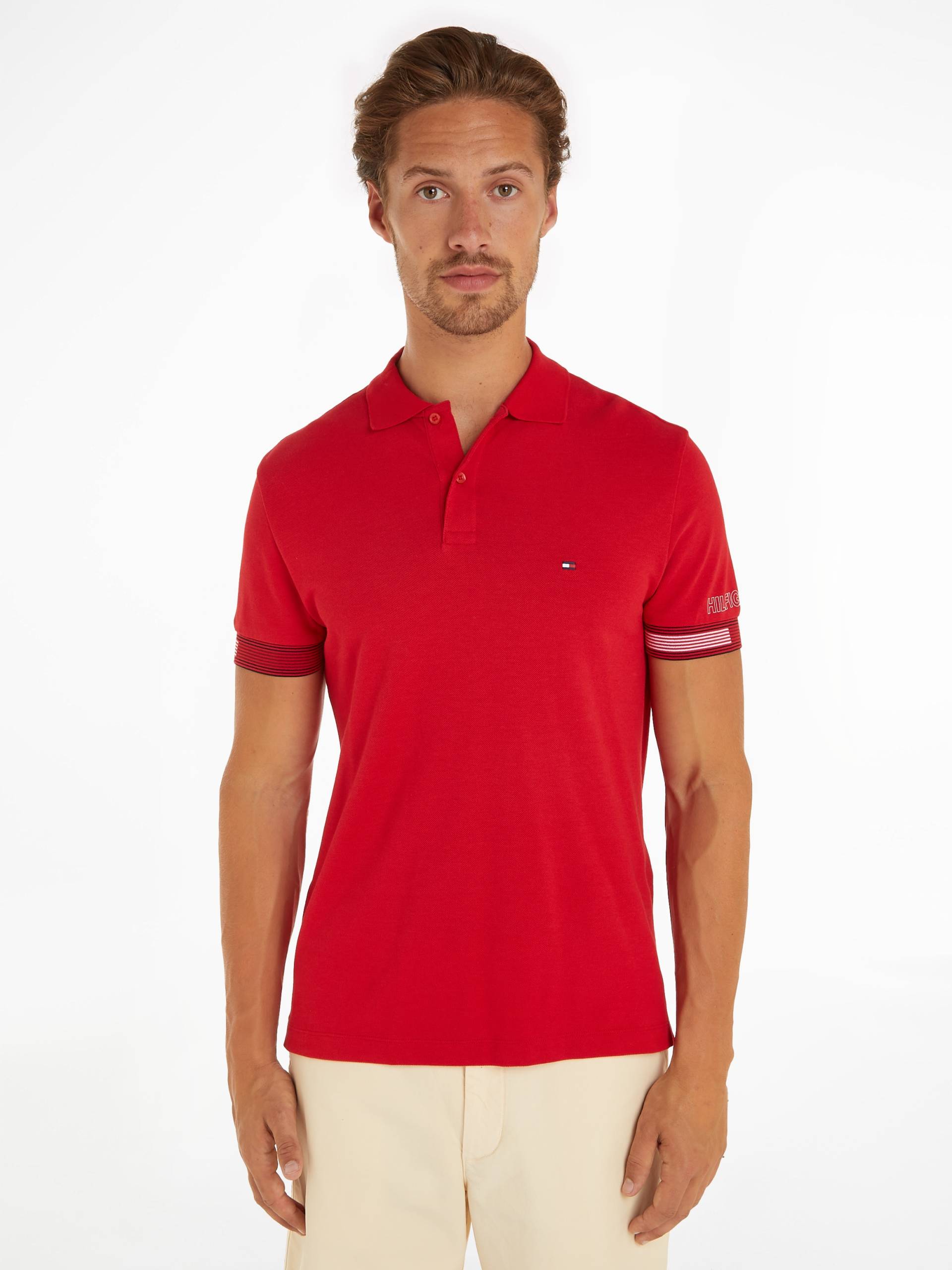 Tommy Hilfiger Poloshirt »FLAG CUFF SLIM POLO« Tommy Hilfiger Poloshirt »FLAG CUFF SLIM POLO« von Tommy Hilfiger