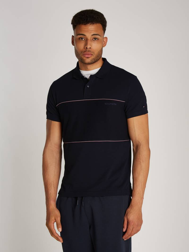 Tommy Hilfiger Poloshirt »GLOBAL STRIPE BLOCKING REG POLO«, mit Logo-Stickerei und Logo-Streifen von Tommy Hilfiger