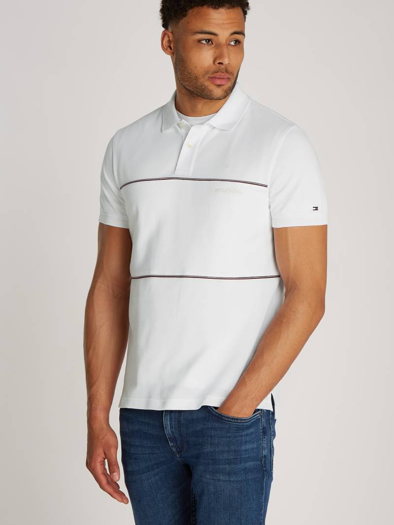 Tommy Hilfiger Poloshirt »GLOBAL STRIPE BLOCKING REG POLO«, mit Logo-Stickerei und Logo-Streifen von Tommy Hilfiger