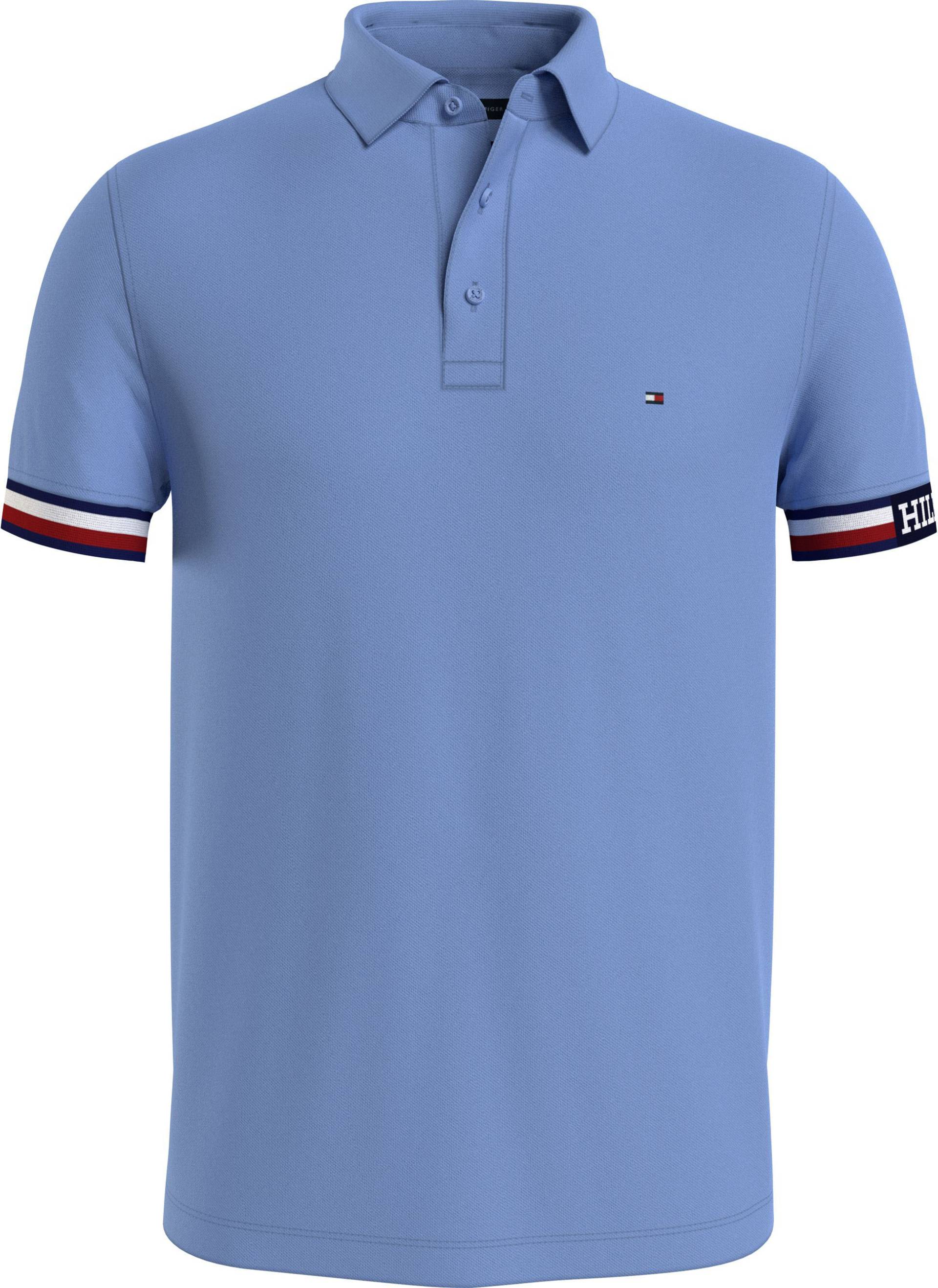 Tommy Hilfiger Poloshirt »MONOTYPE FLAG CUFF SLIM FIT POLO«, mit Knopfleiste am Ausschnitt von Tommy Hilfiger