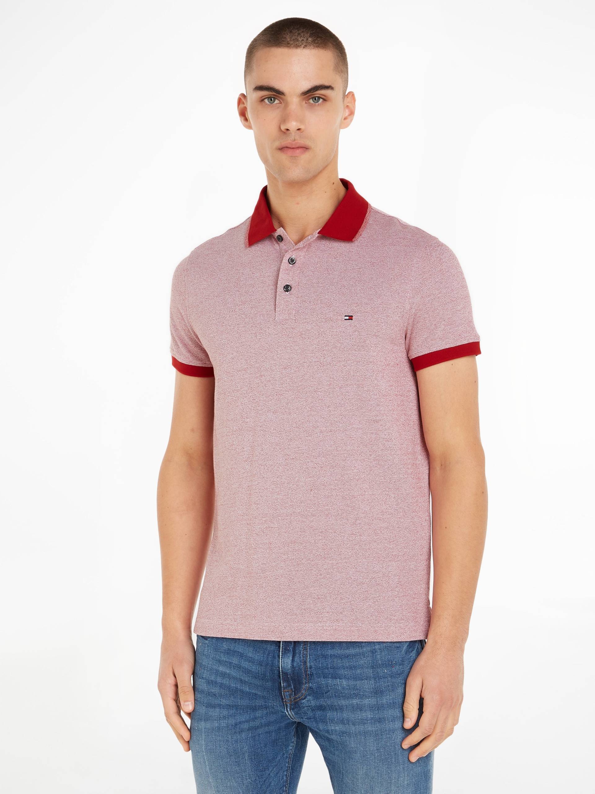 Tommy Hilfiger Poloshirt »MOULINE TIPPED SLIM POLO« von Tommy Hilfiger