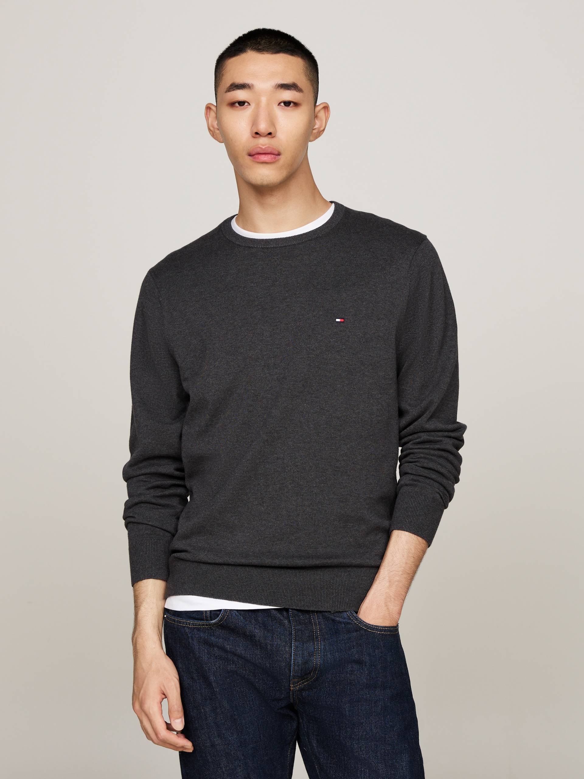 Tommy Hilfiger Rundhalspullover »ESSENTIAL COTTON CREW NECK« von Tommy Hilfiger