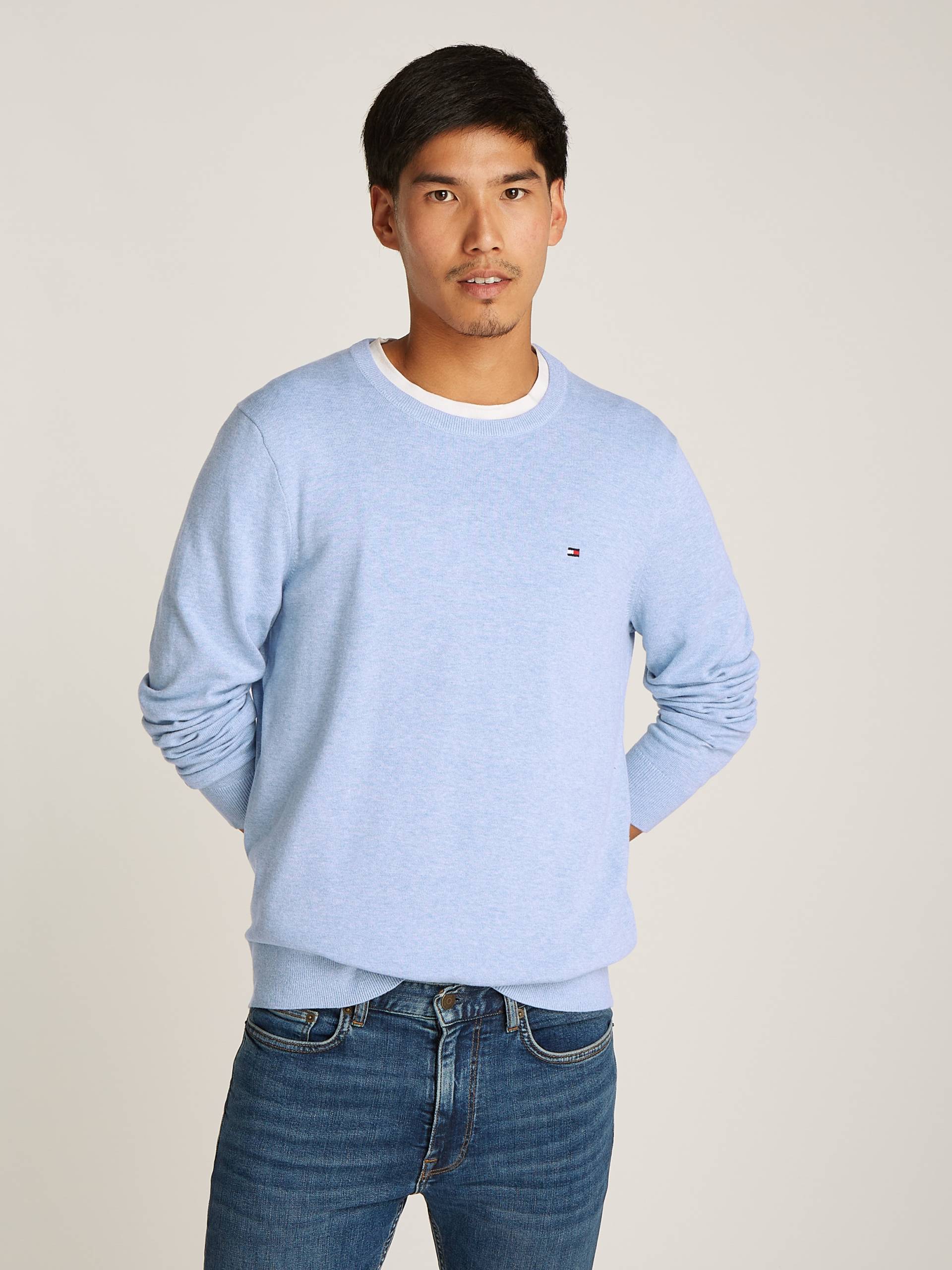 Tommy Hilfiger Rundhalspullover »ESSENTIAL COTTON CREW NECK« von Tommy Hilfiger