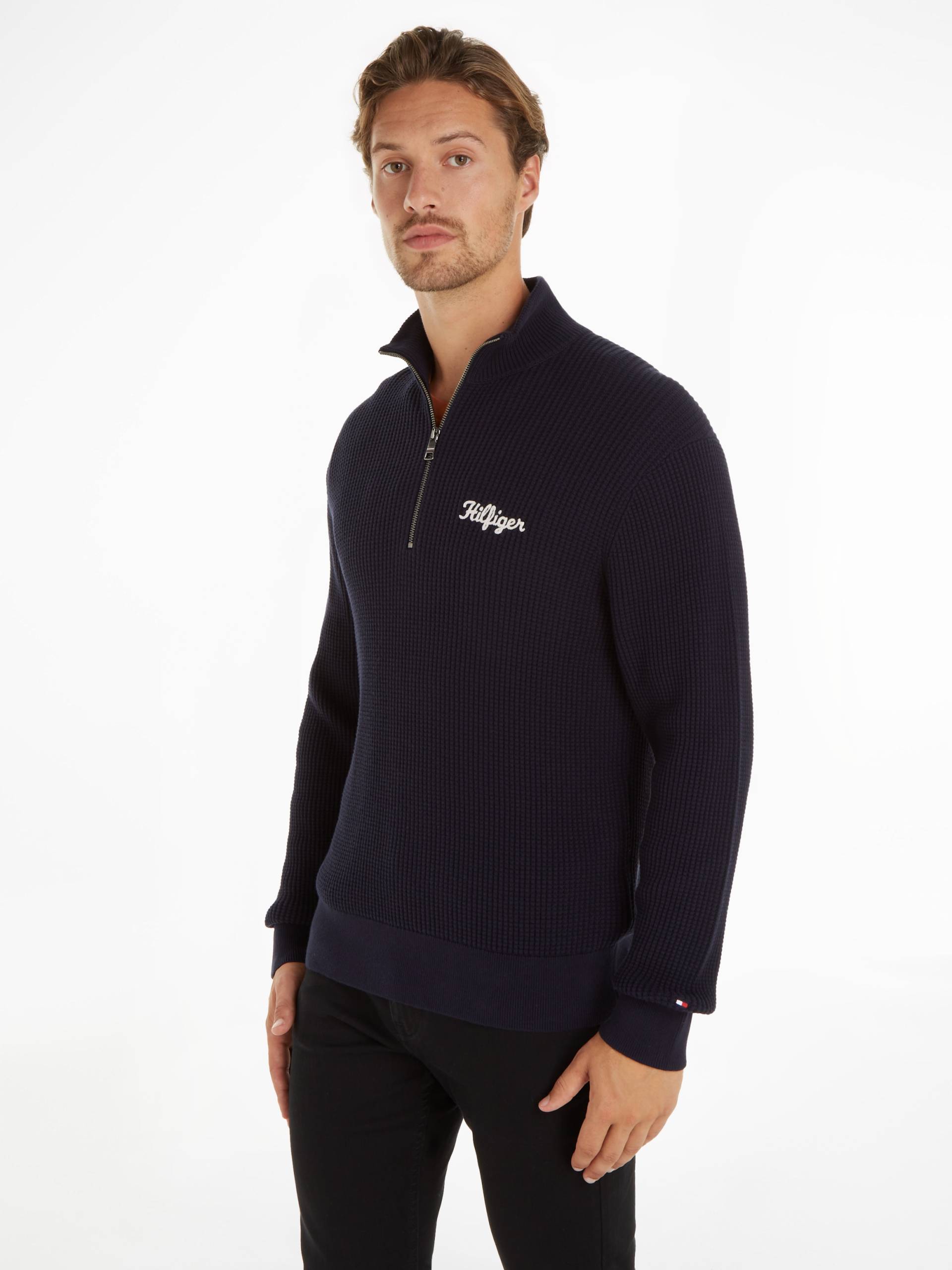Tommy Hilfiger Rundhalspullover »HILFIGER GRAPHIC WAFFLE ZIP MOCK« Tommy Hilfiger Rundhalspullover »HILFIGER GRAPHIC WAFFLE ZIP MOCK« von Tommy Hilfiger