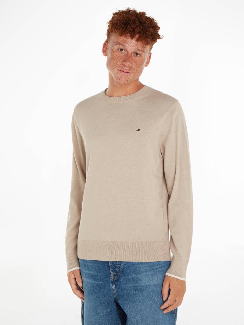 Tommy Hilfiger Rundhalspullover »MOULINE ORGANIC COTTON C NECK« von Tommy Hilfiger