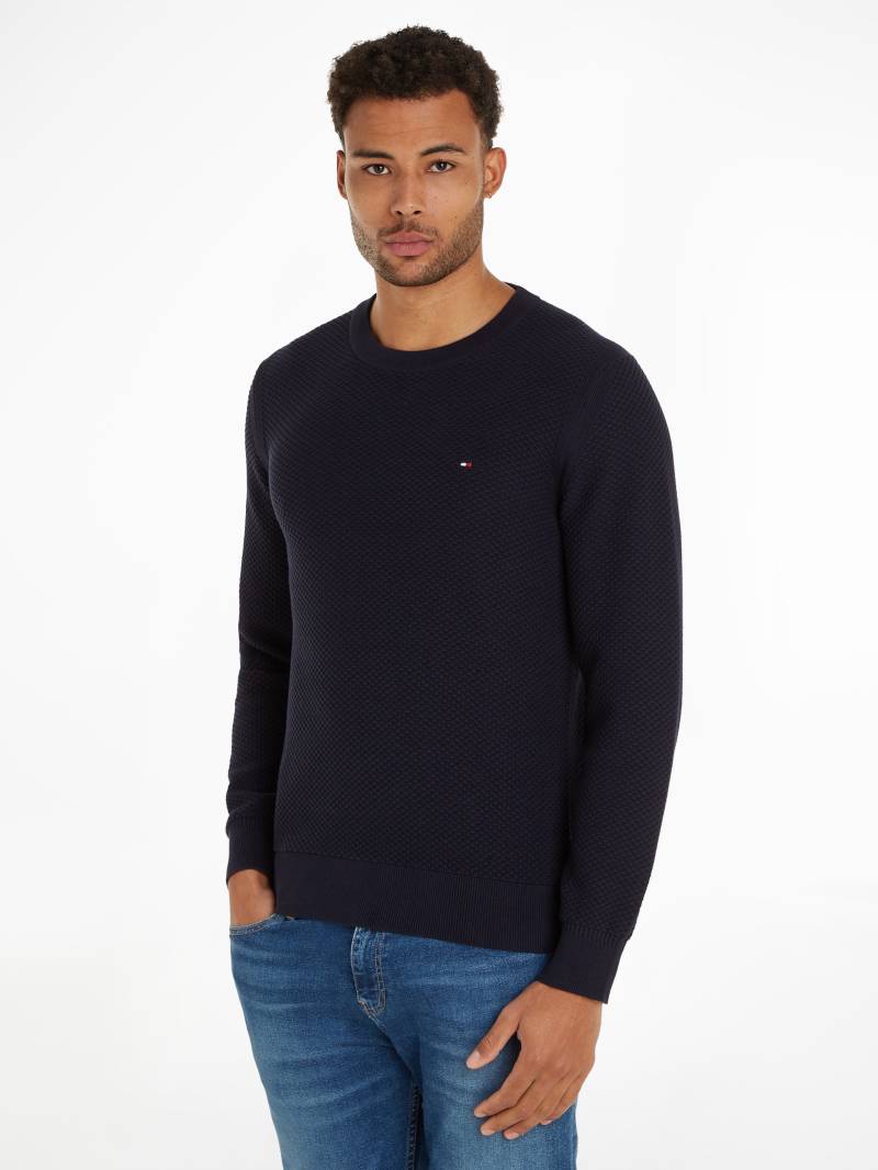 Tommy Hilfiger Rundhalspullover »OVAL STRUCTURE CREW NECK« von Tommy Hilfiger