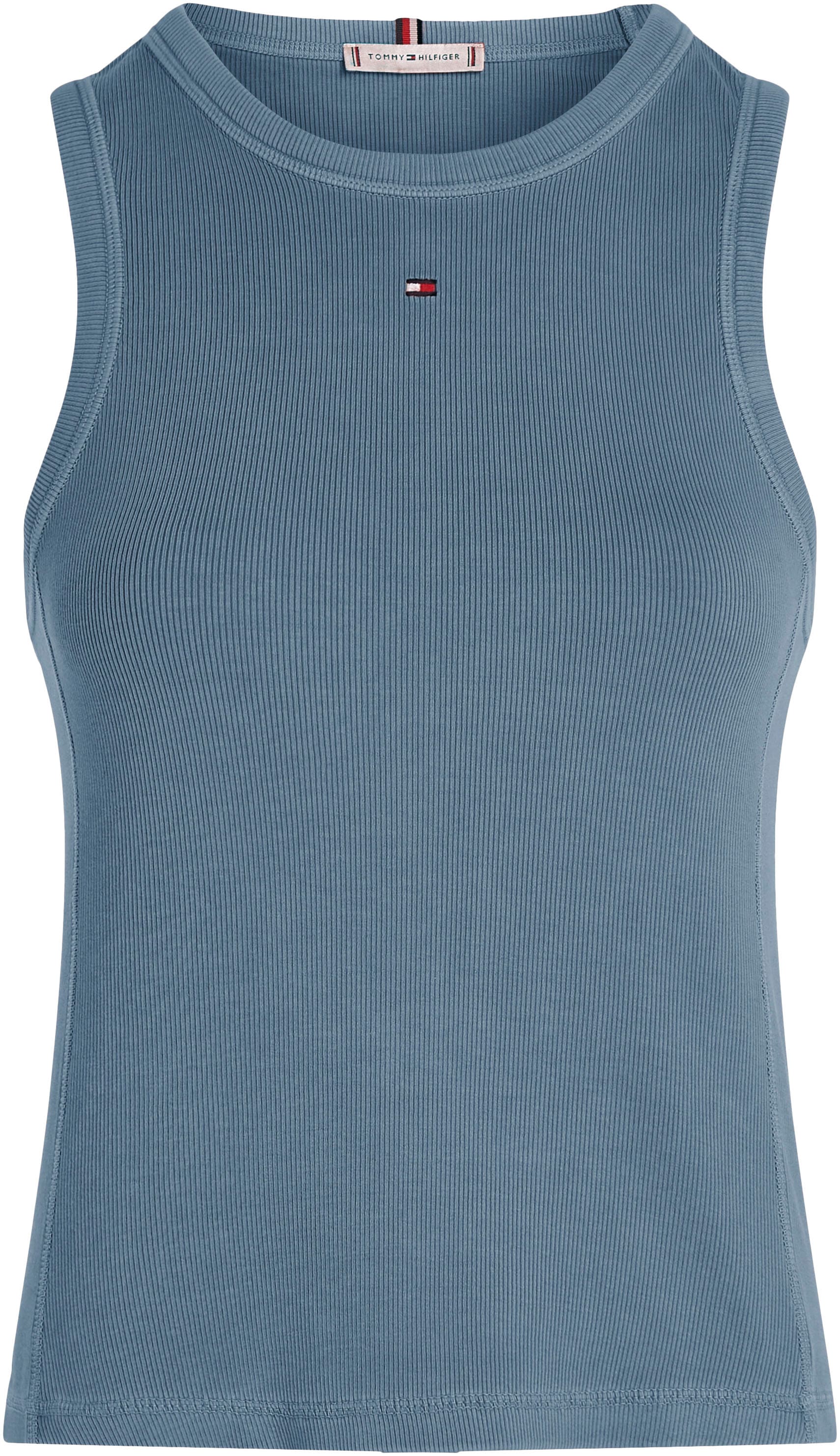 Tommy Hilfiger Rundhalsshirt »MUTED GMD SLIM RIB TANK«, mit Logostickerei Tommy Hilfiger Rundhalsshirt »MUTED GMD SLIM RIB TANK«, mit Logostickerei von Tommy Hilfiger