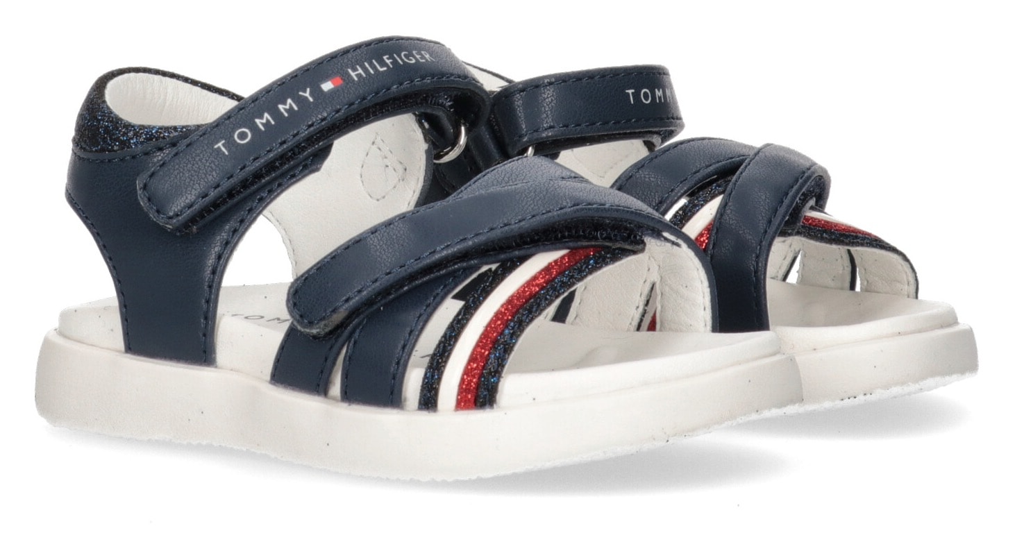 Tommy Hilfiger Sandale »STRIPES VELCRO SANDAL«, Sommerschuh, Klettschuh, Sandalette, mit Klettverschlüssen von Tommy Hilfiger