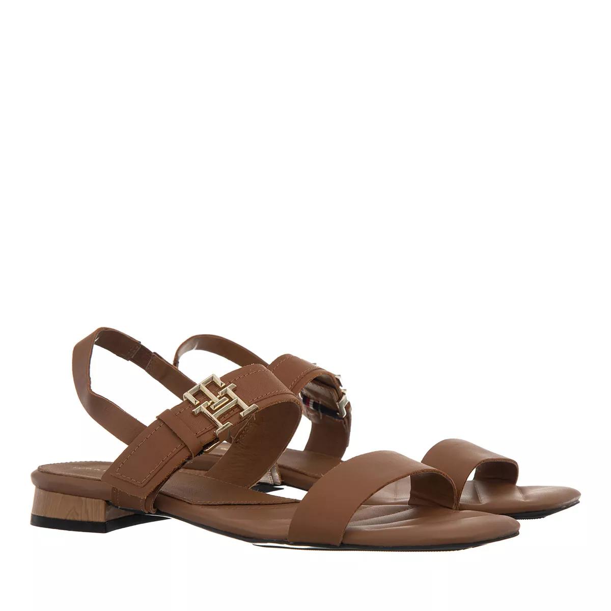 Tommy Hilfiger Sandalen - Hardware Flat Sandal - Gr. 38 (EU) - in Braun - für Damen von Tommy Hilfiger