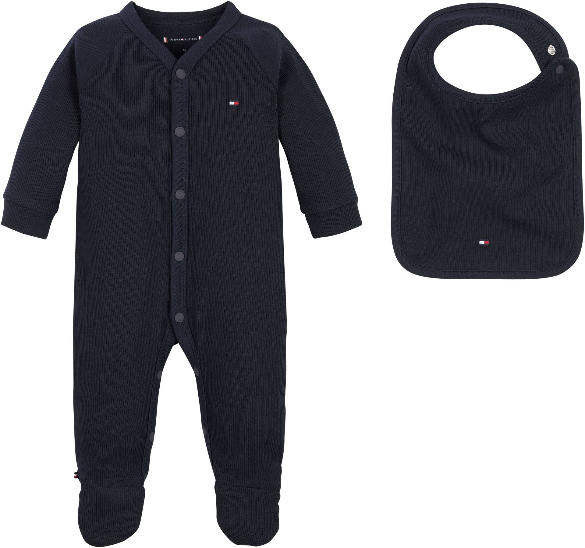 Tommy Hilfiger Schlafoverall »BABY RIB SLEEPSUIT GIFTBOX«, (Set, 2er), mit Markenlogo von Tommy Hilfiger