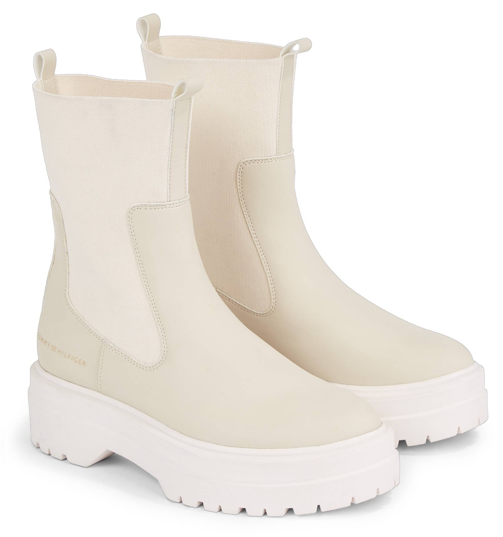 Tommy Hilfiger Schlupfboots »FEMININE SEASONAL UTILITY BOOT«, mit breitem Stretcheinsatz am Schaft von Tommy Hilfiger