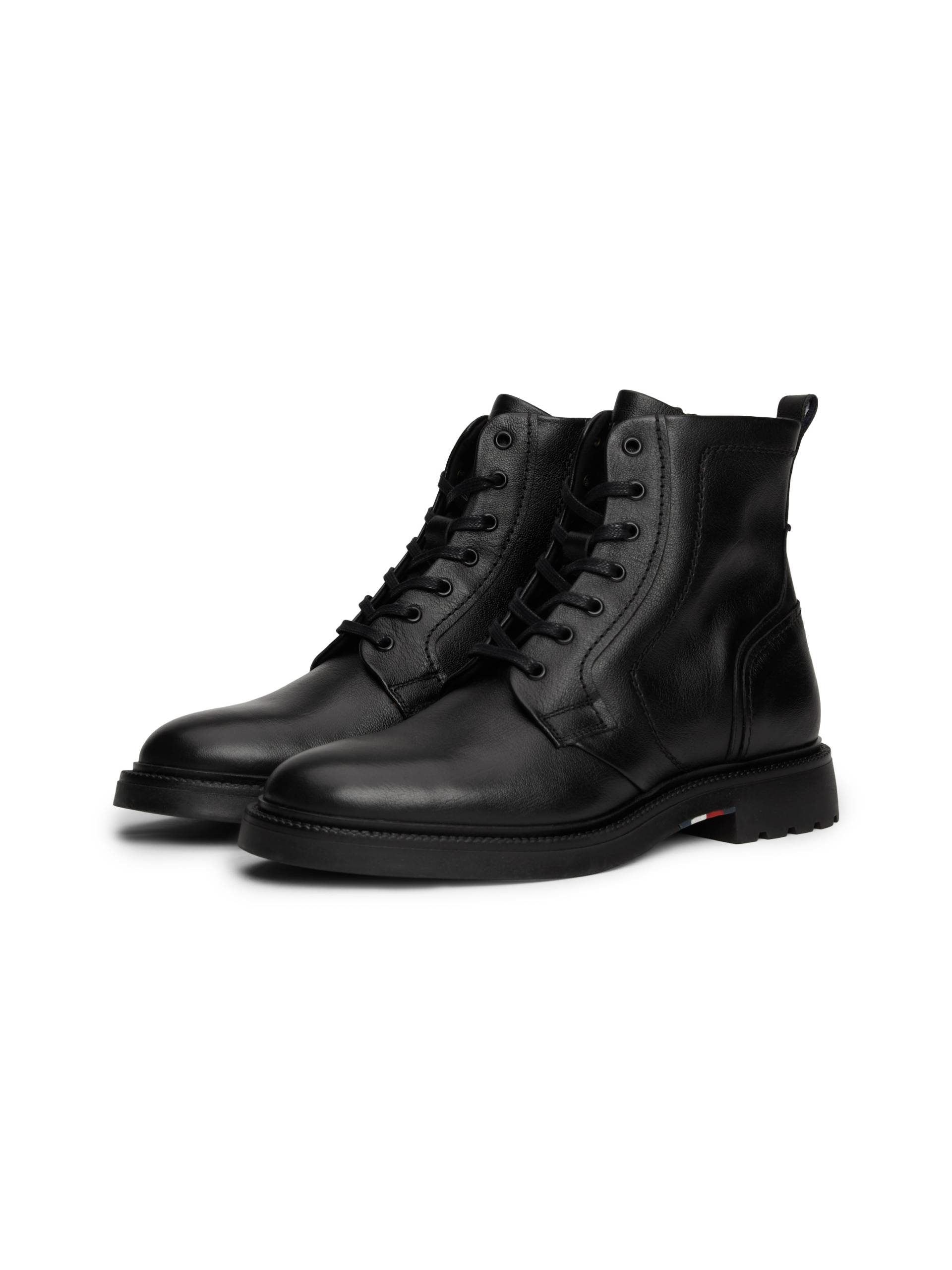 Tommy Hilfiger Schnürboots »HILFIGER COMFORT LWT LTH BOOT«, Blockabsatz, Schnürstiefelette, Businessschuh in schmaler Form von Tommy Hilfiger