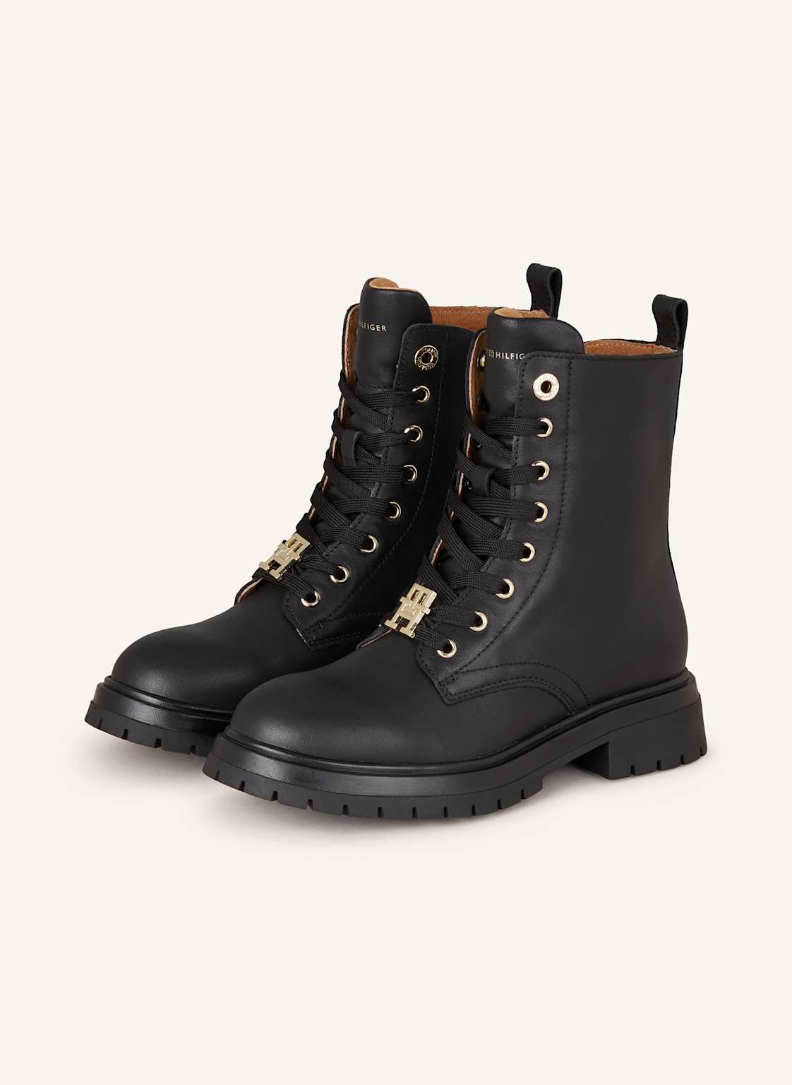 Tommy Hilfiger Schnürboots schwarz Tommy Hilfiger Schnürboots schwarz von Tommy Hilfiger