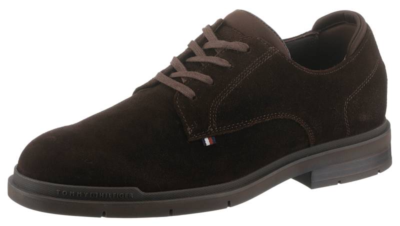 Tommy Hilfiger Schnürschuh »FLEXIBLE HILFIGER SDE DERBY SHOE«, Freizeitschuh, Halbschuh, Businessschuh mit Fersen-Posterung von Tommy Hilfiger