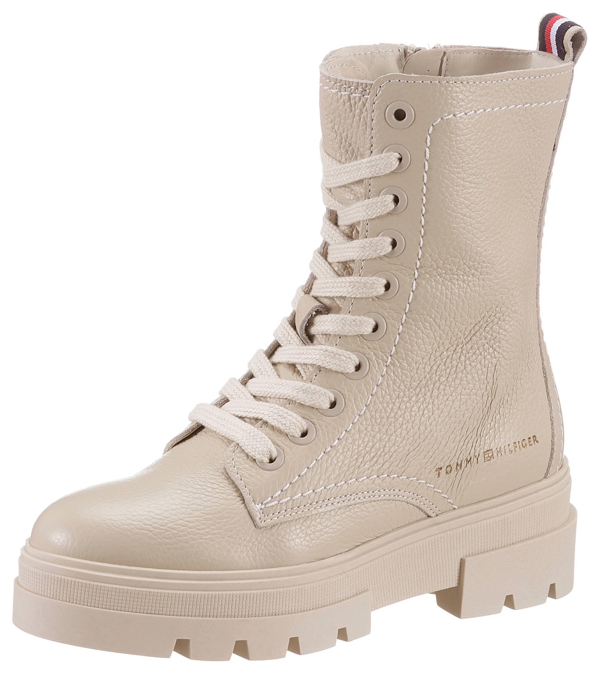 Tommy Hilfiger Schnürstiefelette »MONOCHROMATIC LACE UP BOOT«, mit Logodruck seitlich von Tommy Hilfiger