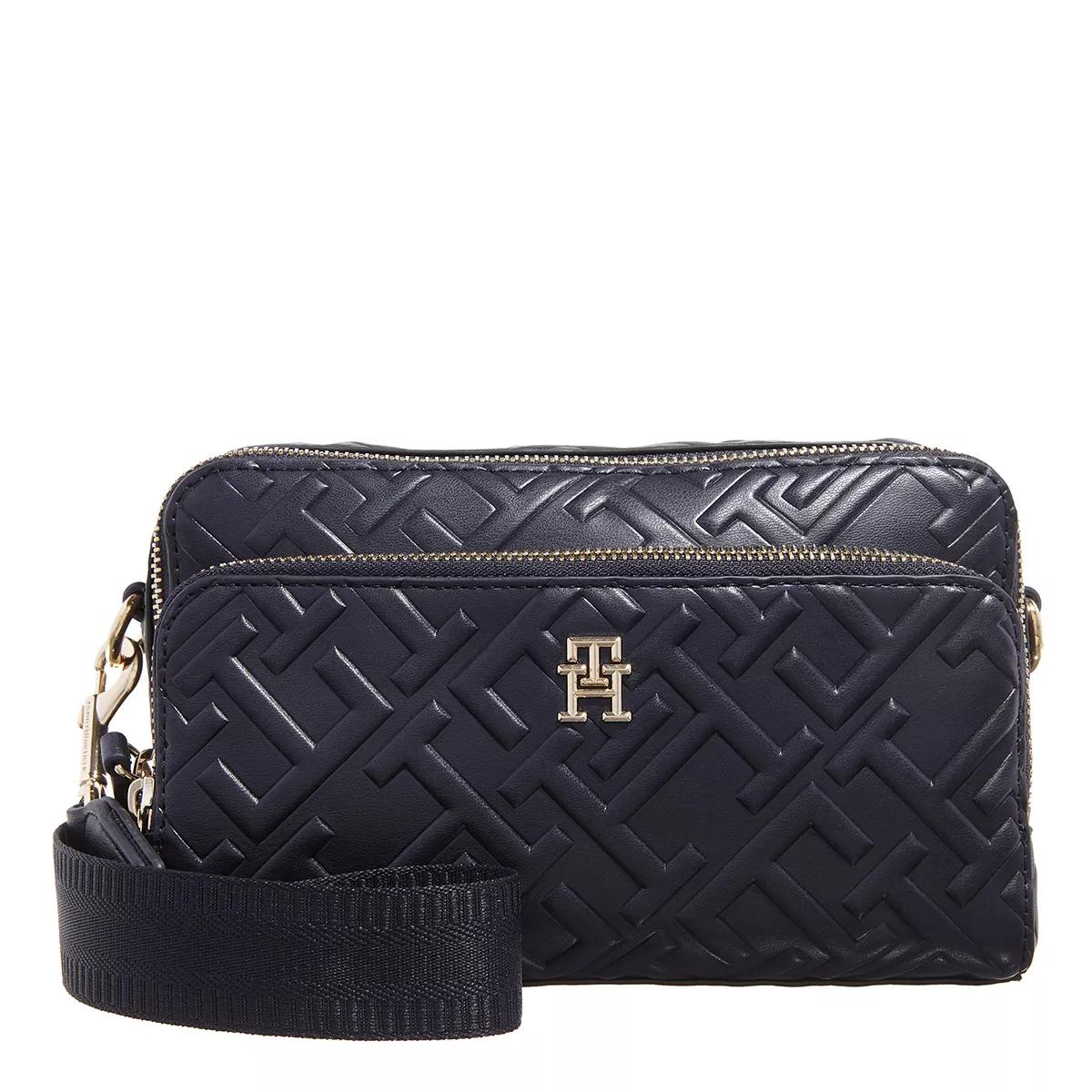 Tommy Hilfiger Schultertasche - Iconic Tommy Camera Bag Mono - Gr. unisize - in Blau - für Damen von Tommy Hilfiger