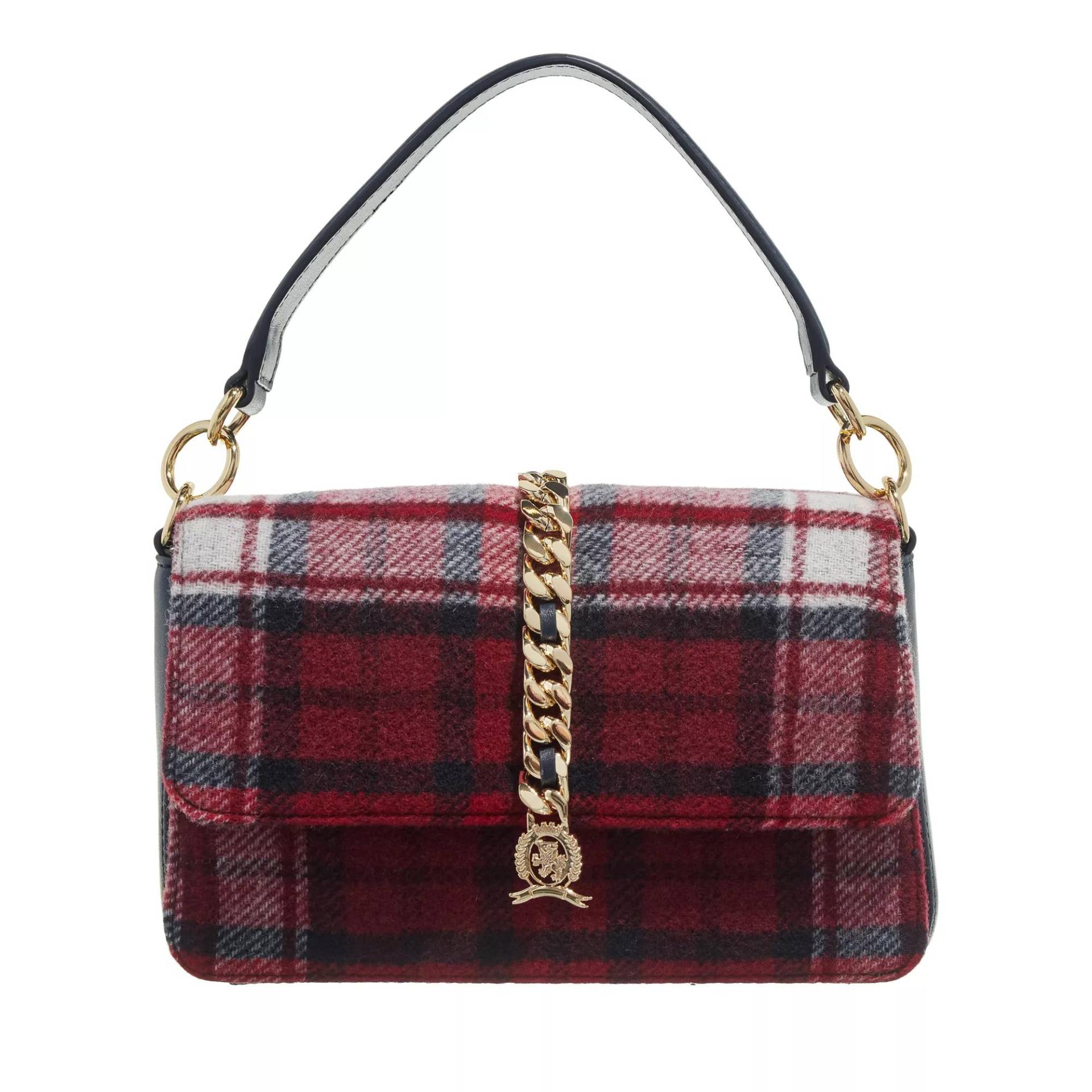 Tommy Hilfiger Schultertasche - Luxe Leather Crossover Check - Gr. unisize - in Blau - für Damen von Tommy Hilfiger