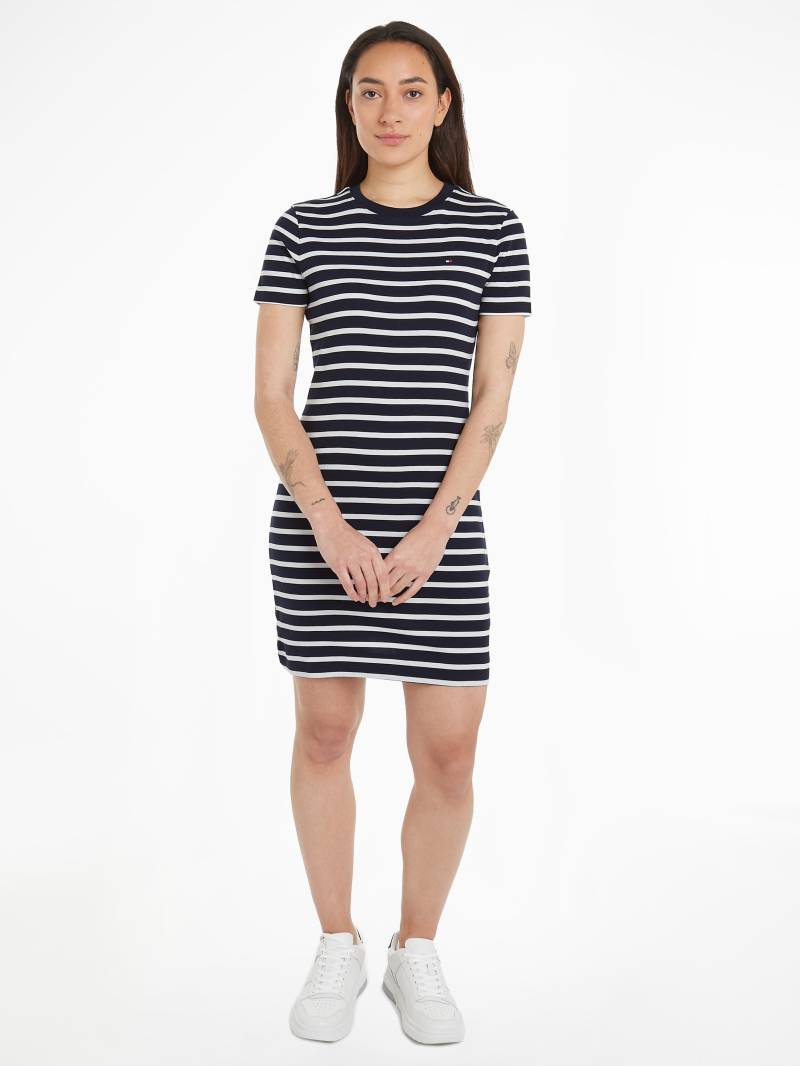 Tommy Hilfiger Shirtkleid »NEW CODY STR SLIM KNEE DRS SS«, mit allover Streifendessin, Logo-Flag von Tommy Hilfiger