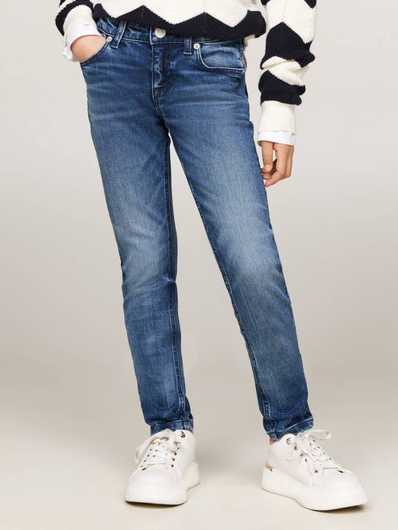 Tommy Hilfiger Skinny-fit-Jeans »NORA DARK WASH«, in blauer Waschung, mit Logostickereien von Tommy Hilfiger