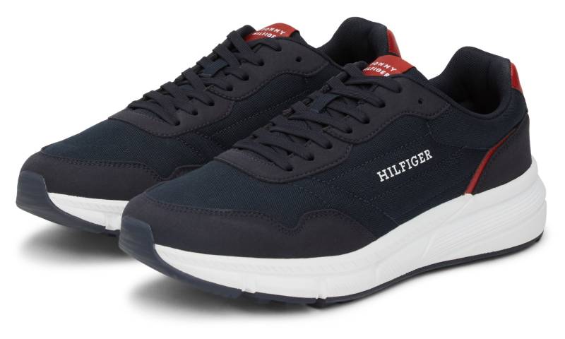 Tommy Hilfiger Sneaker »FASTON MIX ESS«, Freizeitschuh, Halbschuh, Schnürschuh mit gepolstertem Schaftrand von Tommy Hilfiger