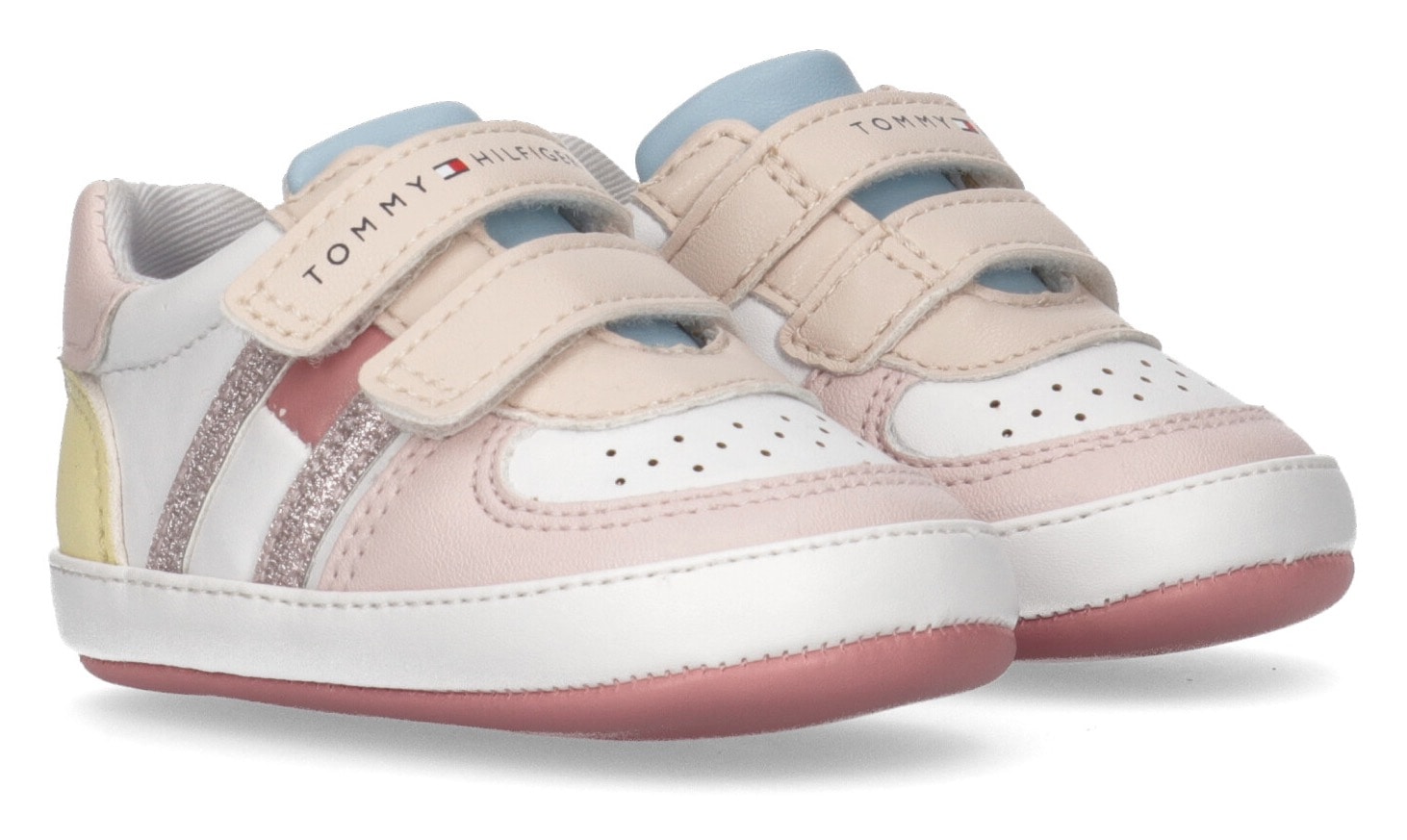 Tommy Hilfiger Sneaker »FLAG LOW CUT VELCRO«, in Pastellfarben, Freizeitschuh, Halbschuh, Schnürschuh von Tommy Hilfiger