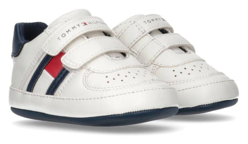 Tommy Hilfiger Sneaker »FLAG LOW CUT VELCRO SHOE OFF«, mit Logoschriftzug, Freizeitschuh, Halbschuh, Schnürschuh von Tommy Hilfiger