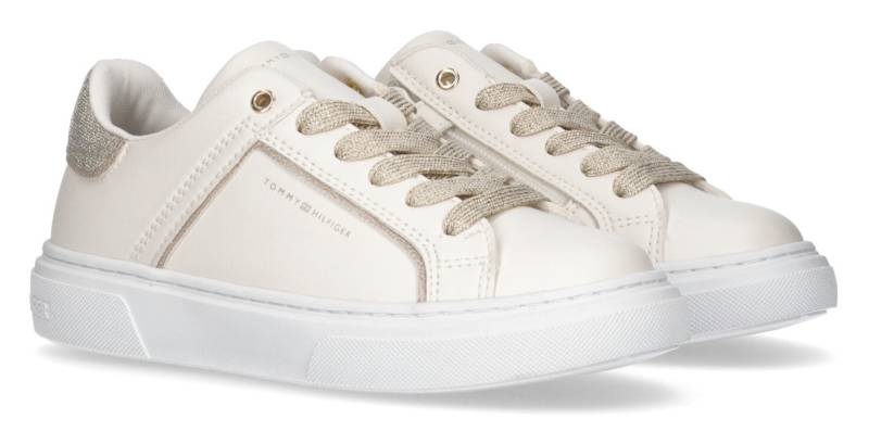 Tommy Hilfiger Sneaker »LOW CUT LACE-UP SNEAKER«, mit glitzernden Schnürsenkeln, Freizeitschuh, Halbschuh, Schnürschuh von Tommy Hilfiger