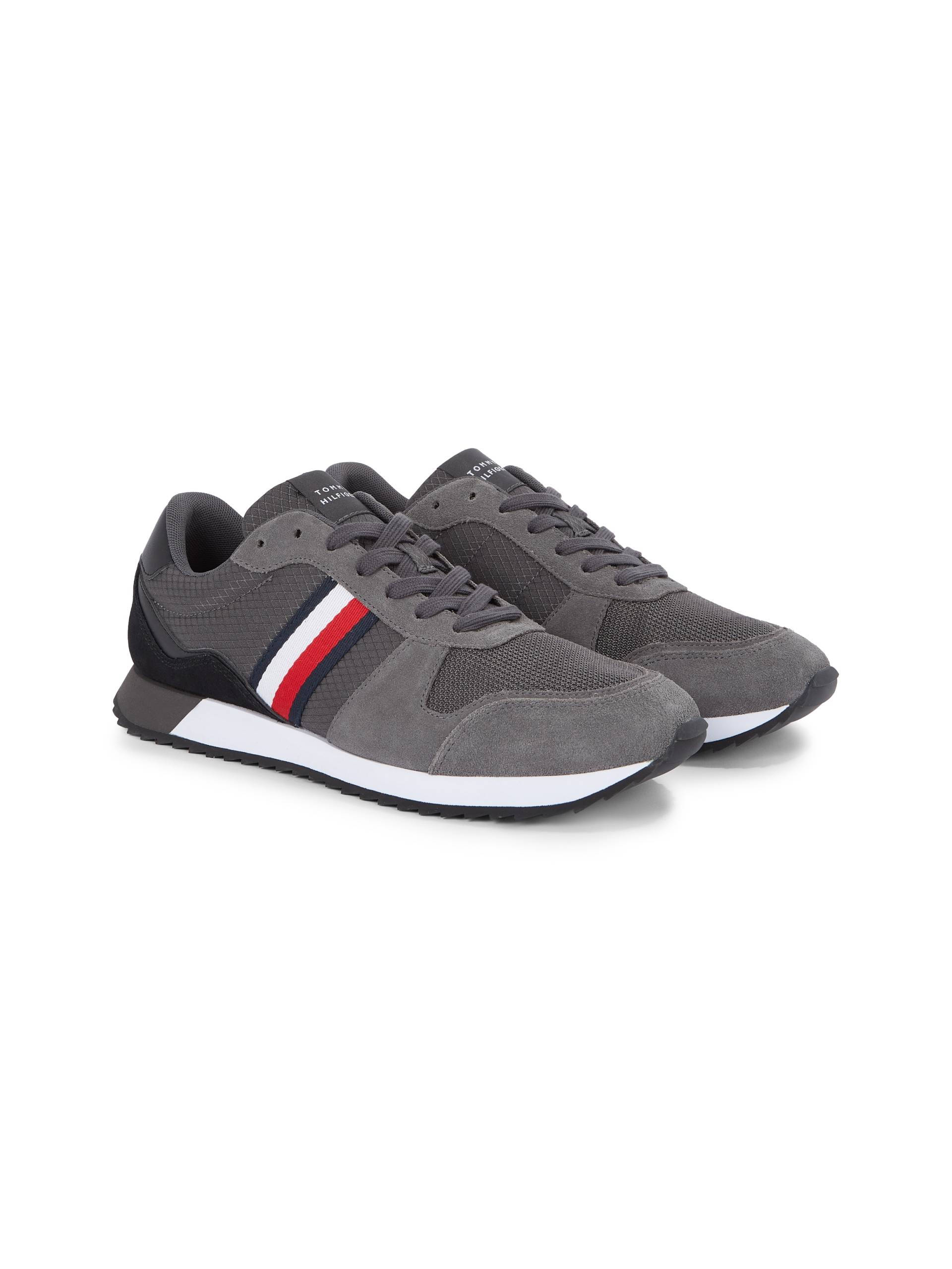 Tommy Hilfiger Sneaker »RUNNER EVO MIX BLOCK«, Freizeitschuh, Halbschuh, Schnürschuh mit Streifen in Tommy Farben von Tommy Hilfiger