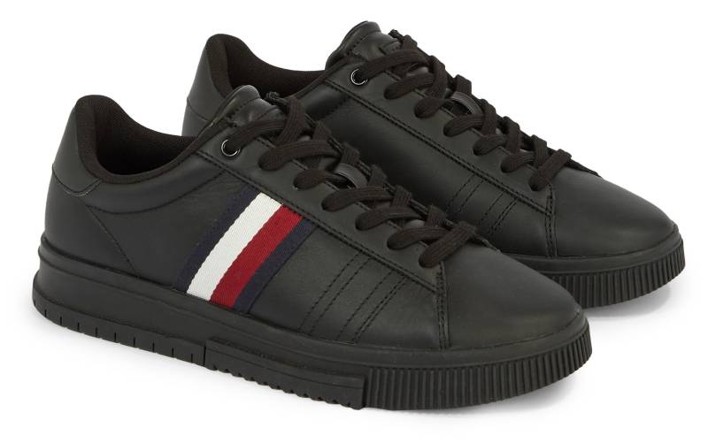 Tommy Hilfiger Sneaker »SUPERCUP LEATHER«, mit seitlichen Logo-Streifen, Freizeitschuh, Halbschuh, Schnürschuh von Tommy Hilfiger