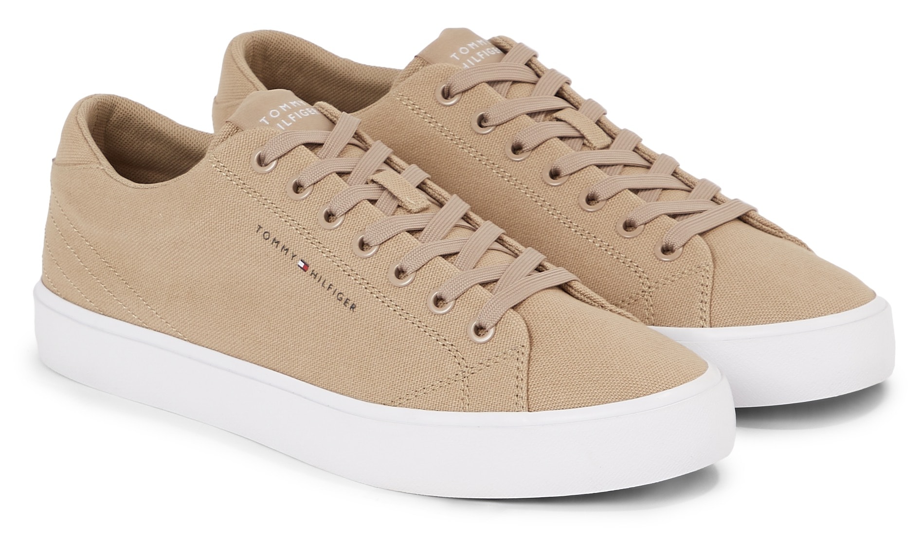 Tommy Hilfiger Sneaker »TH HI VULC LOW CANVAS«, in cleanem Look, Freizeitschuh, Halbschuh, Schnürschuh von Tommy Hilfiger