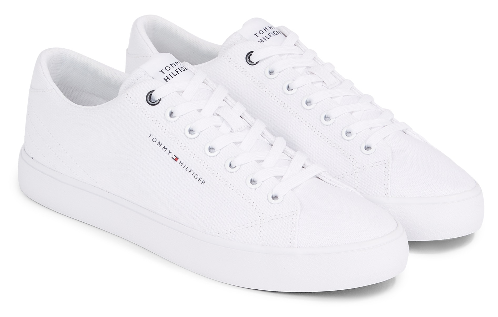 Tommy Hilfiger Sneaker »TH HI VULC LOW CANVAS«, in cleanem Look, Freizeitschuh, Halbschuh, Schnürschuh von Tommy Hilfiger