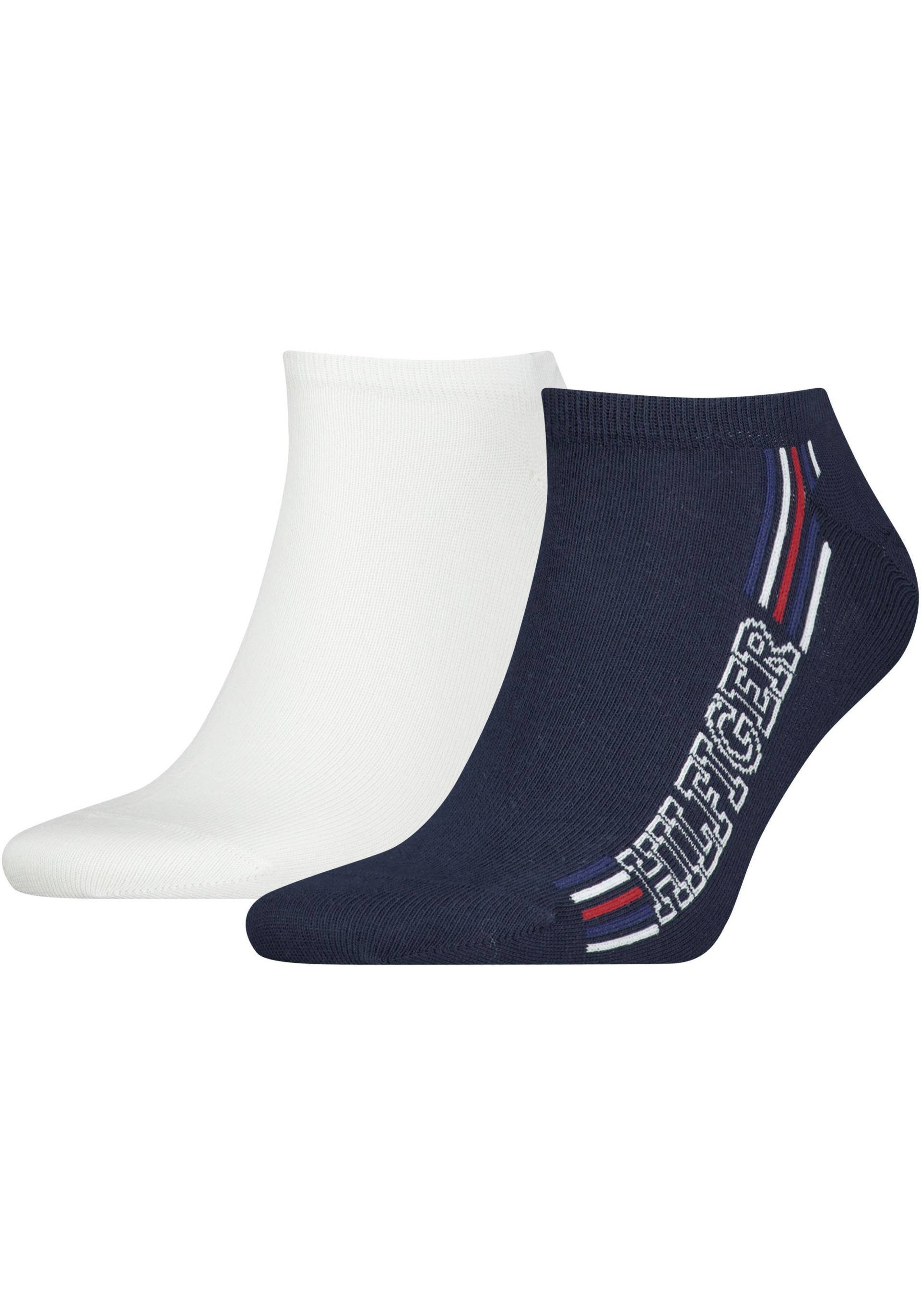 Tommy Hilfiger Sneakersocken, (2er-Pack), mit seitlichem Logoschriftzug von Tommy Hilfiger