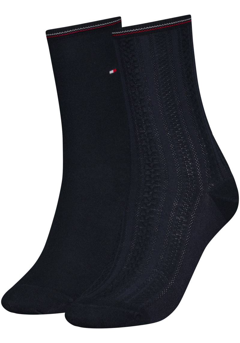 Tommy Hilfiger Socken, (2er-Pack), mit farblich abgesetztem Bund von Tommy Hilfiger