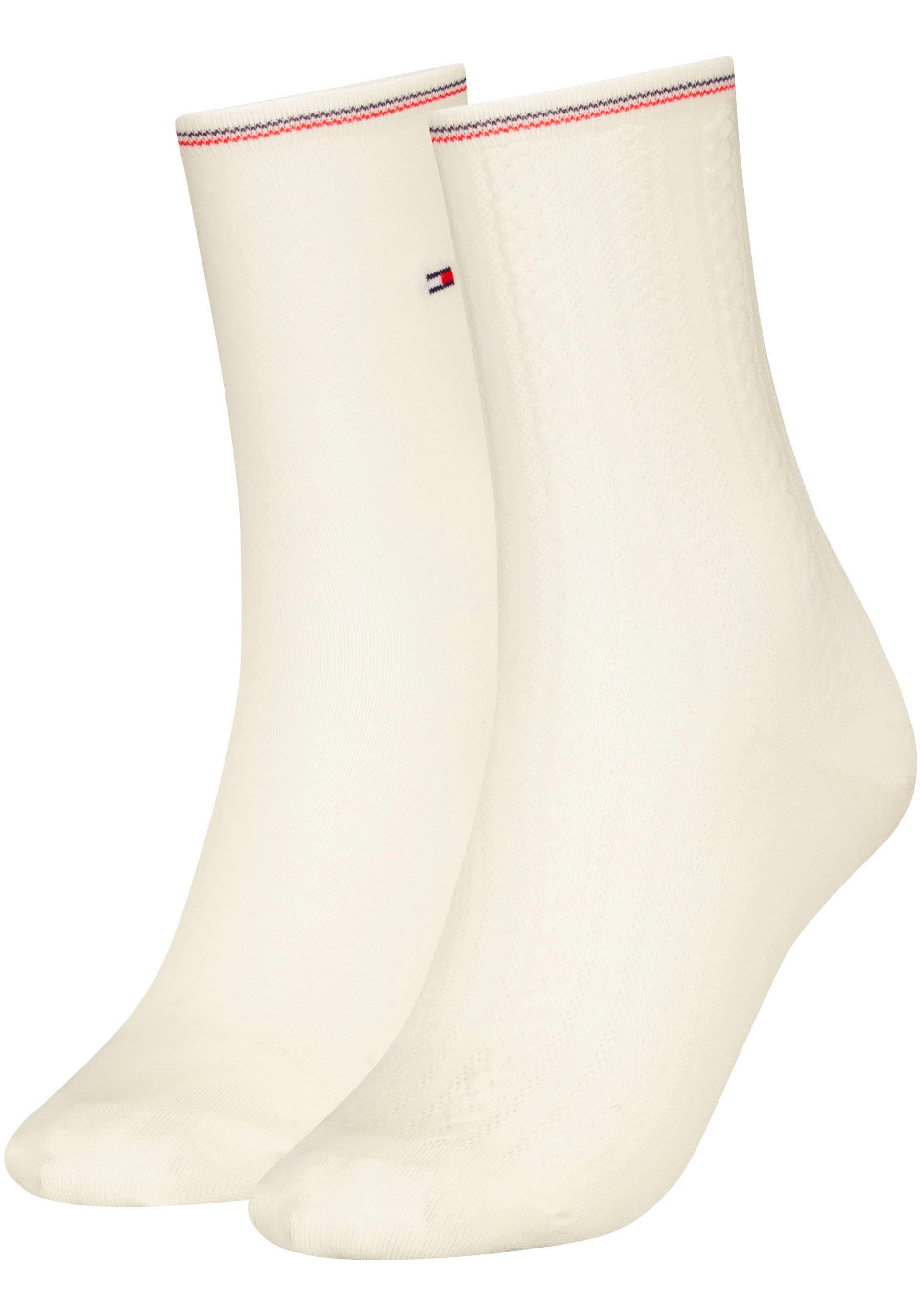 Tommy Hilfiger Socken, (2 Paar), mit farblich abgesetztem Bund von Tommy Hilfiger