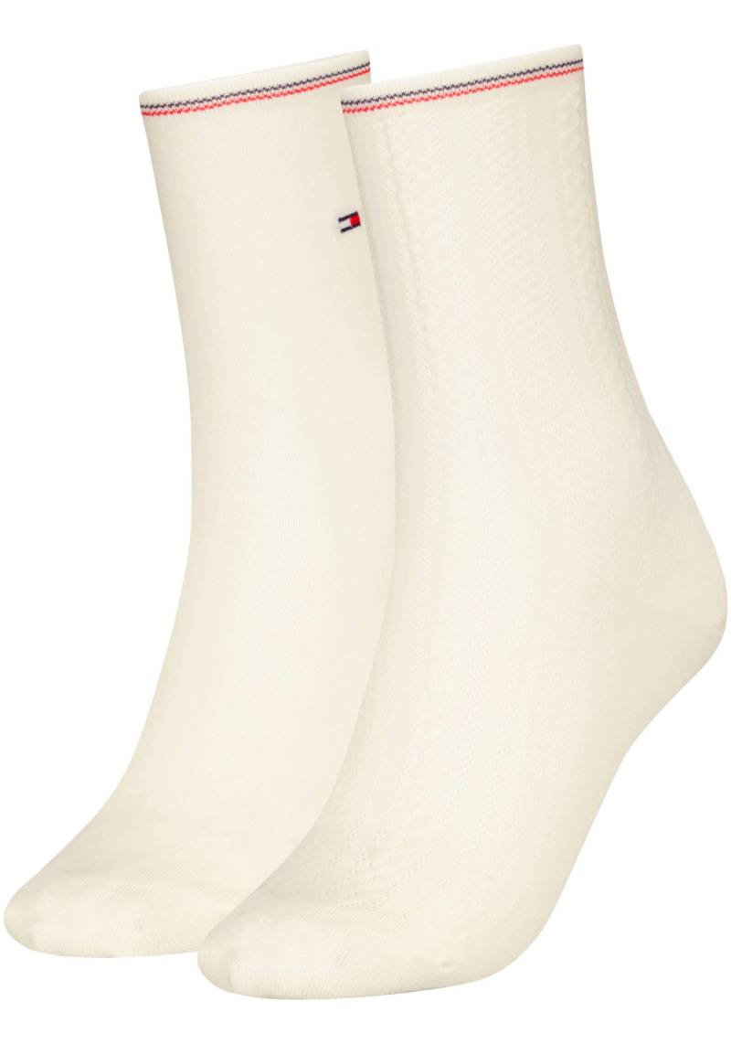 Tommy Hilfiger Socken, (2er-Pack), mit farblich abgesetztem Bund von Tommy Hilfiger